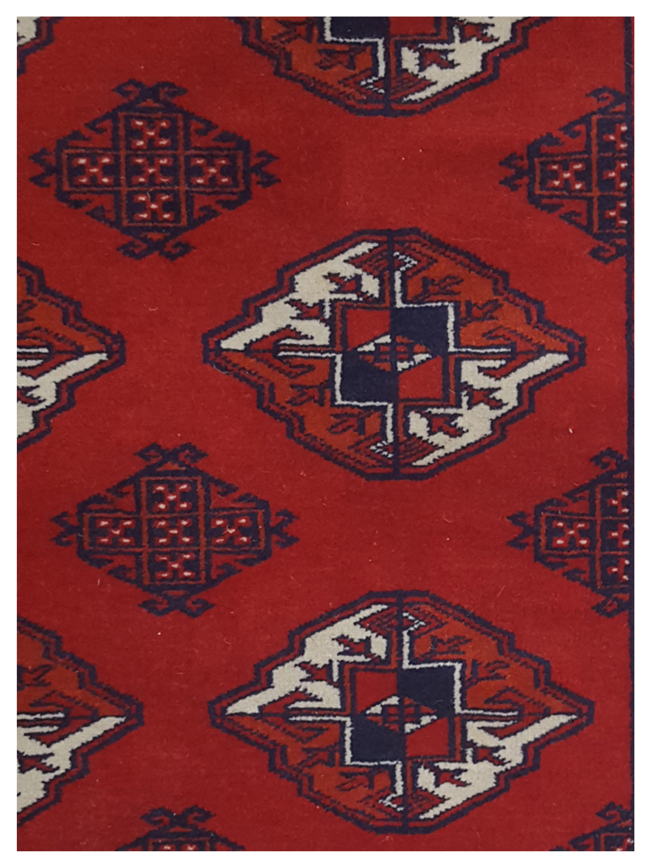 Turkaman Hand Knotted Red 4x6 - Image 3 of 5