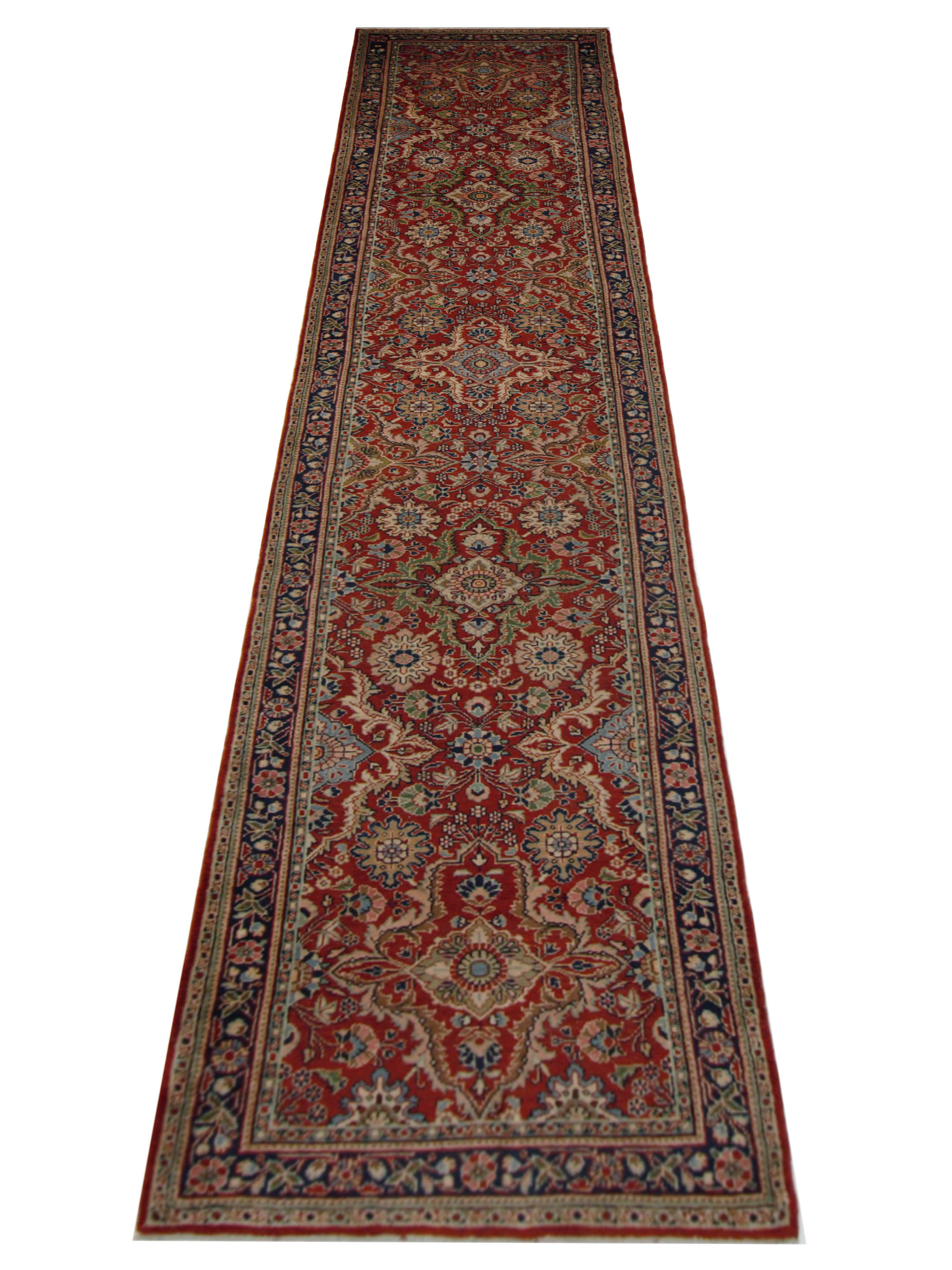 Malayer Hand Knotted Red 4x19 - Image 2 of 5