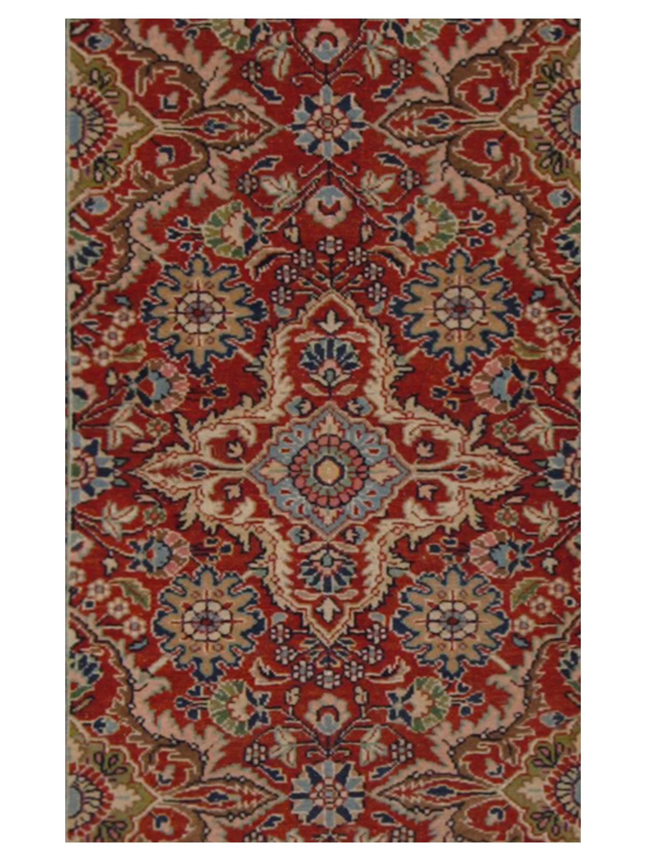 Malayer Hand Knotted Red 4x19 - Image 4 of 5
