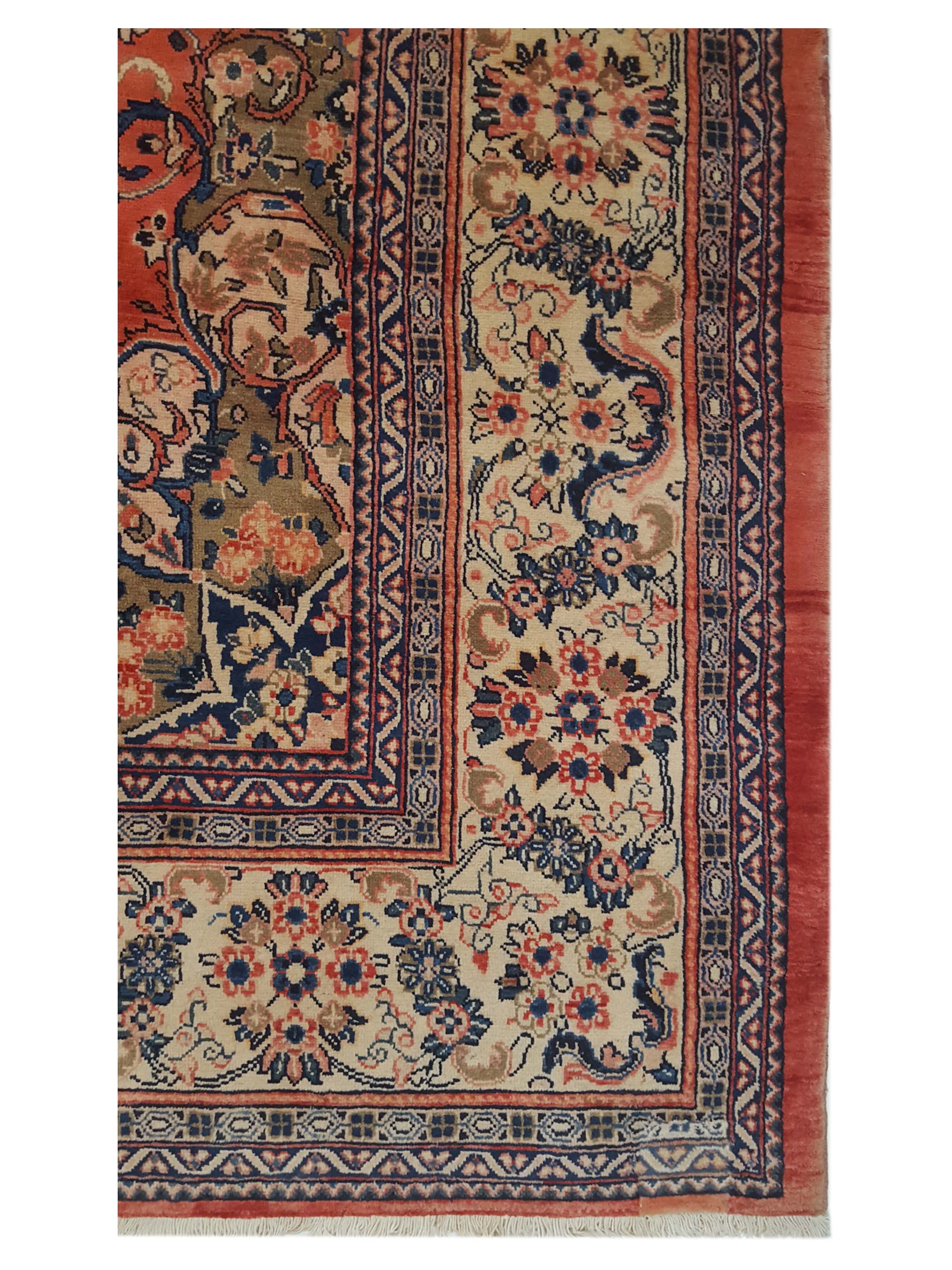 Mahal Hand Knotted Red 11x16 - Image 3 of 5