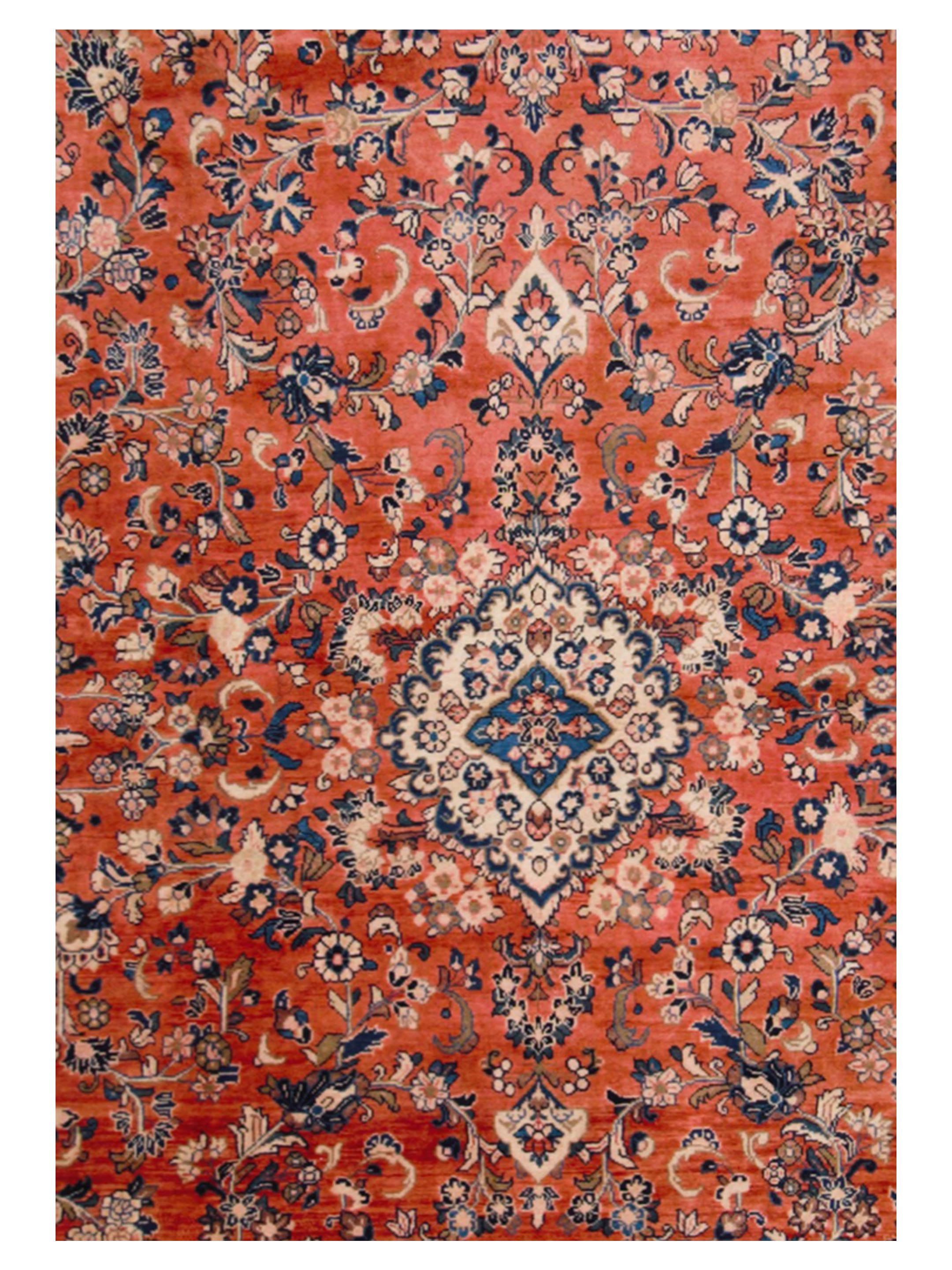Mahal Hand Knotted Red 11x16 - Image 4 of 5