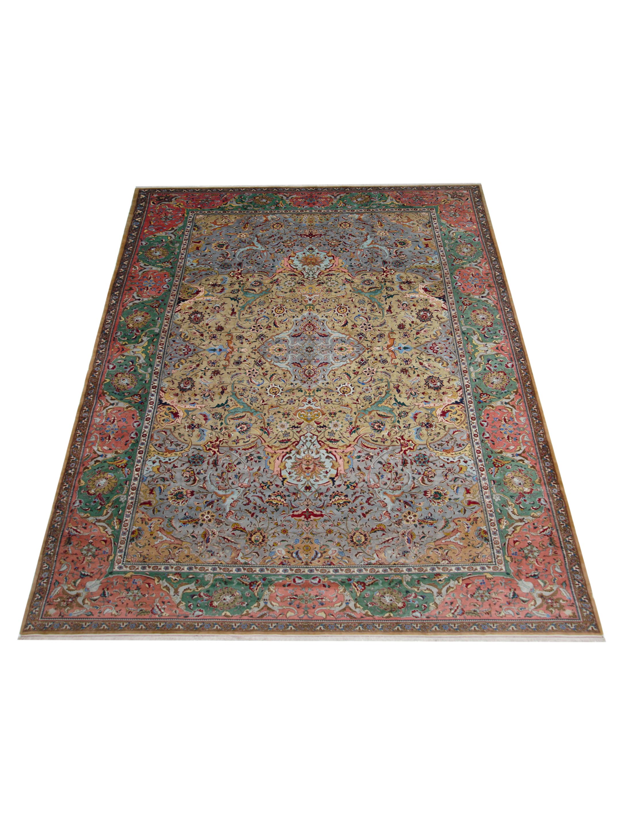 Tabriz Hand Knotted Lime 11x18 - Image 2 of 5