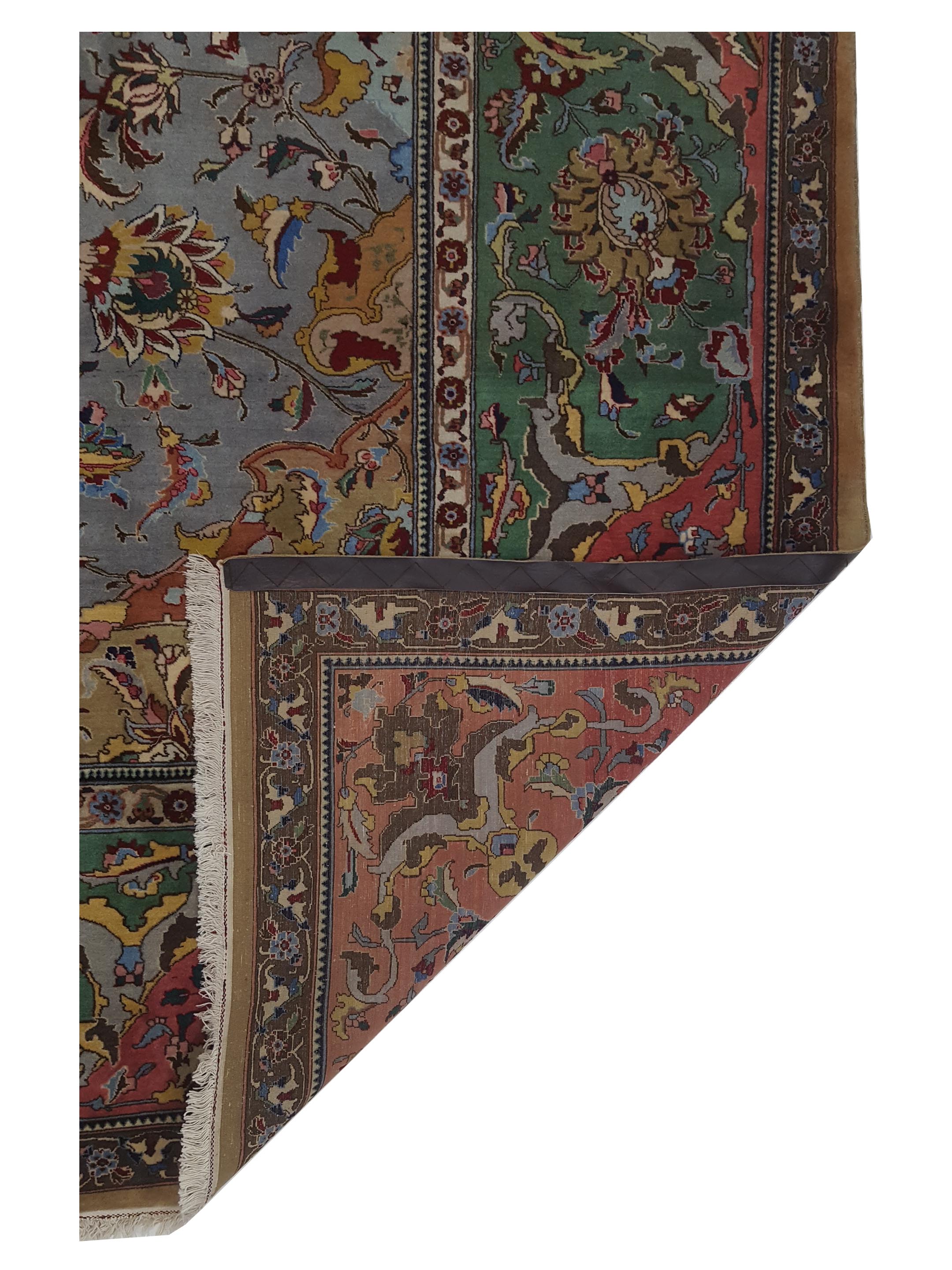 Tabriz Hand Knotted Lime 11x18 - Image 5 of 5