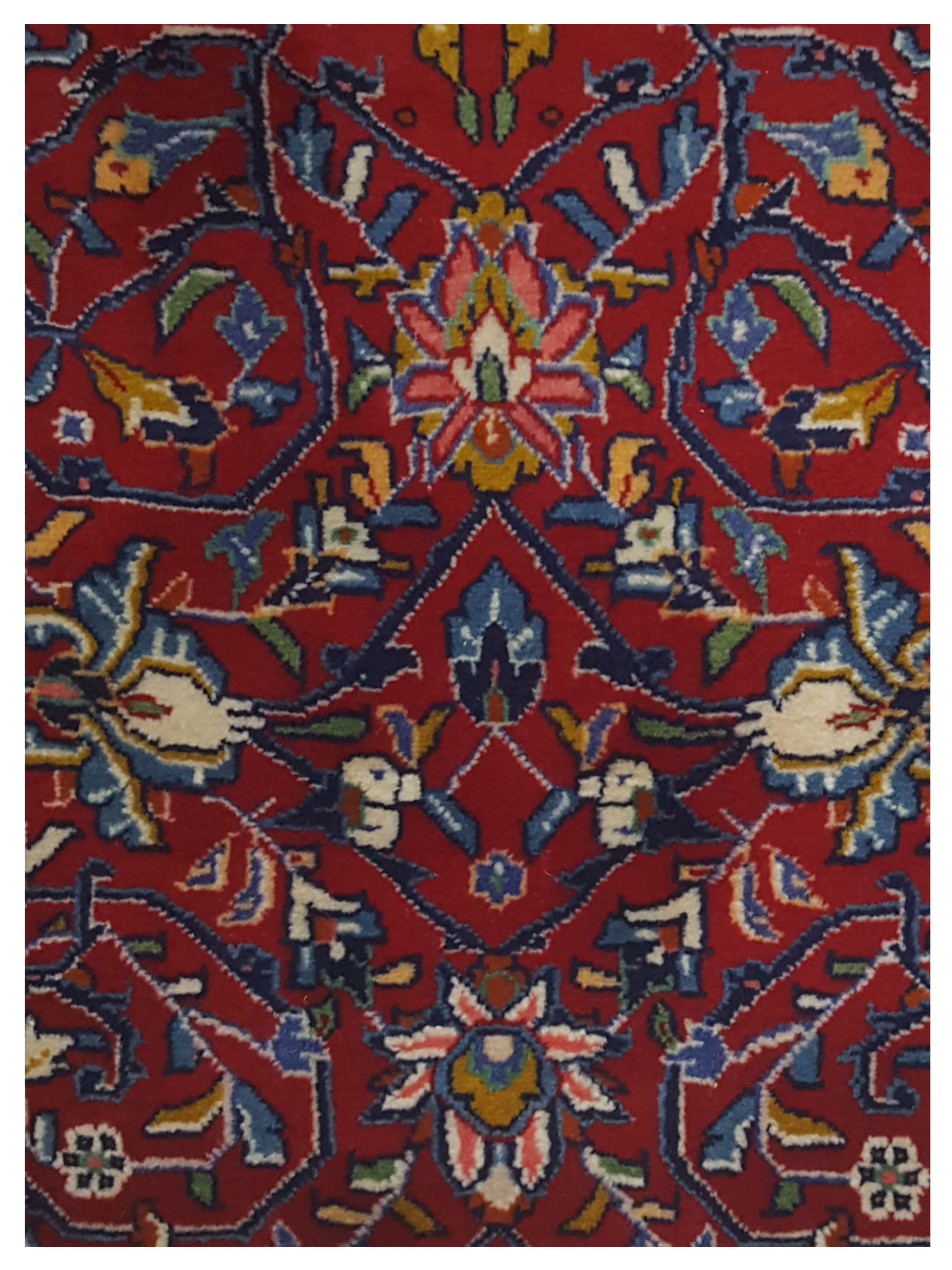 Sarouk Hand Knotted Red 3x17 - Image 3 of 5