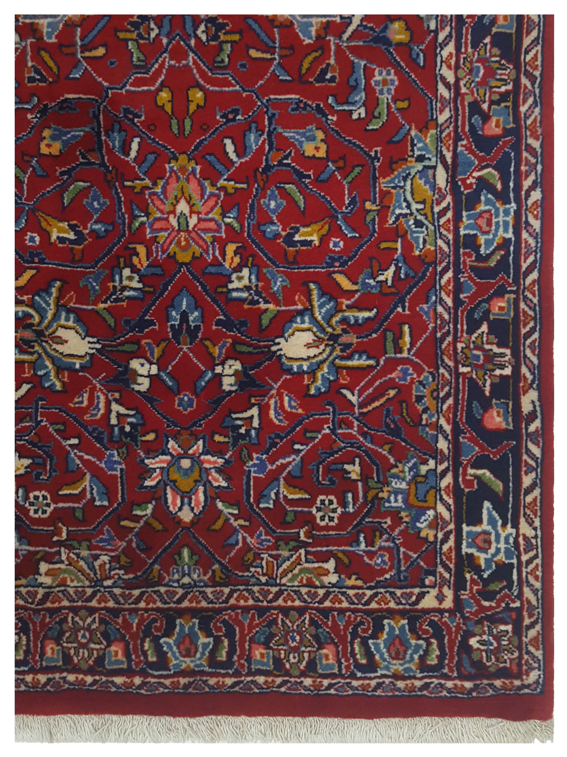 Sarouk Hand Knotted Red 3x17 - Image 4 of 5