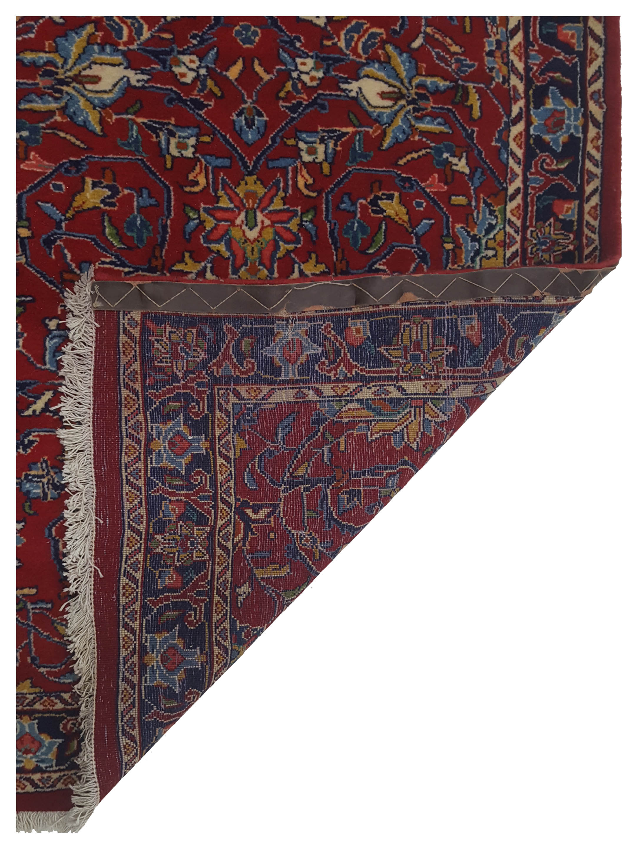 Sarouk Hand Knotted Red 3x17 - Image 5 of 5