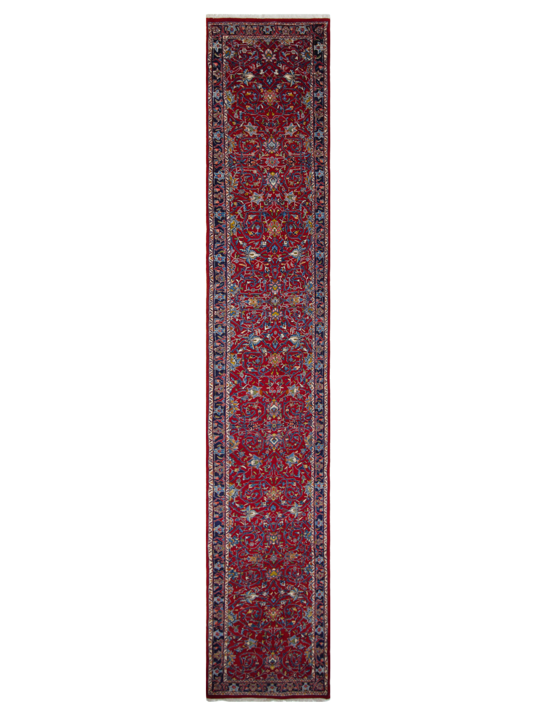 Sarouk Hand Knotted Red 3x17