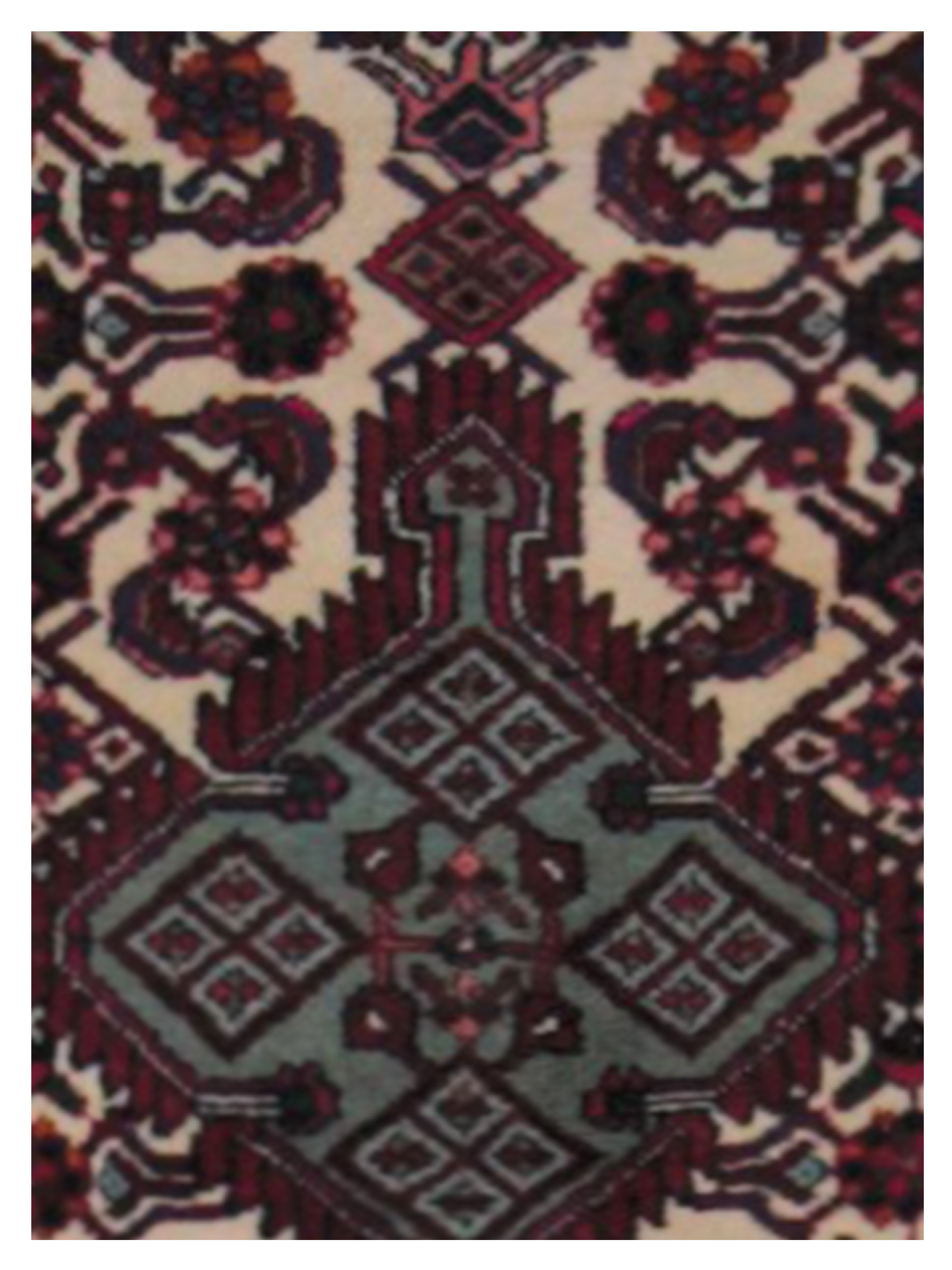 Hamadan Hand Knotted Red 3x19 - Image 4 of 5