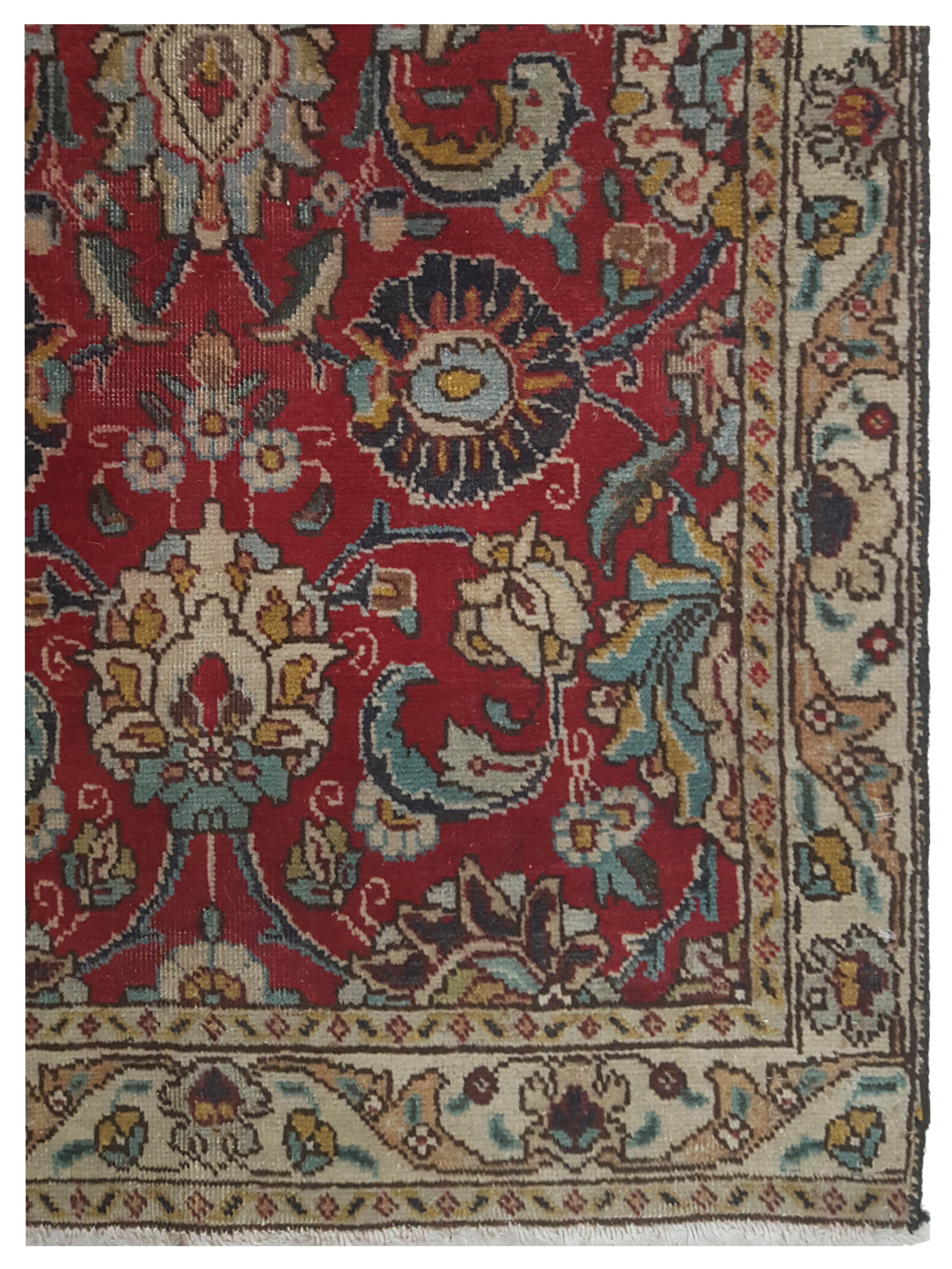 Tabriz Hand Knotted Red 3x13 - Image 4 of 5