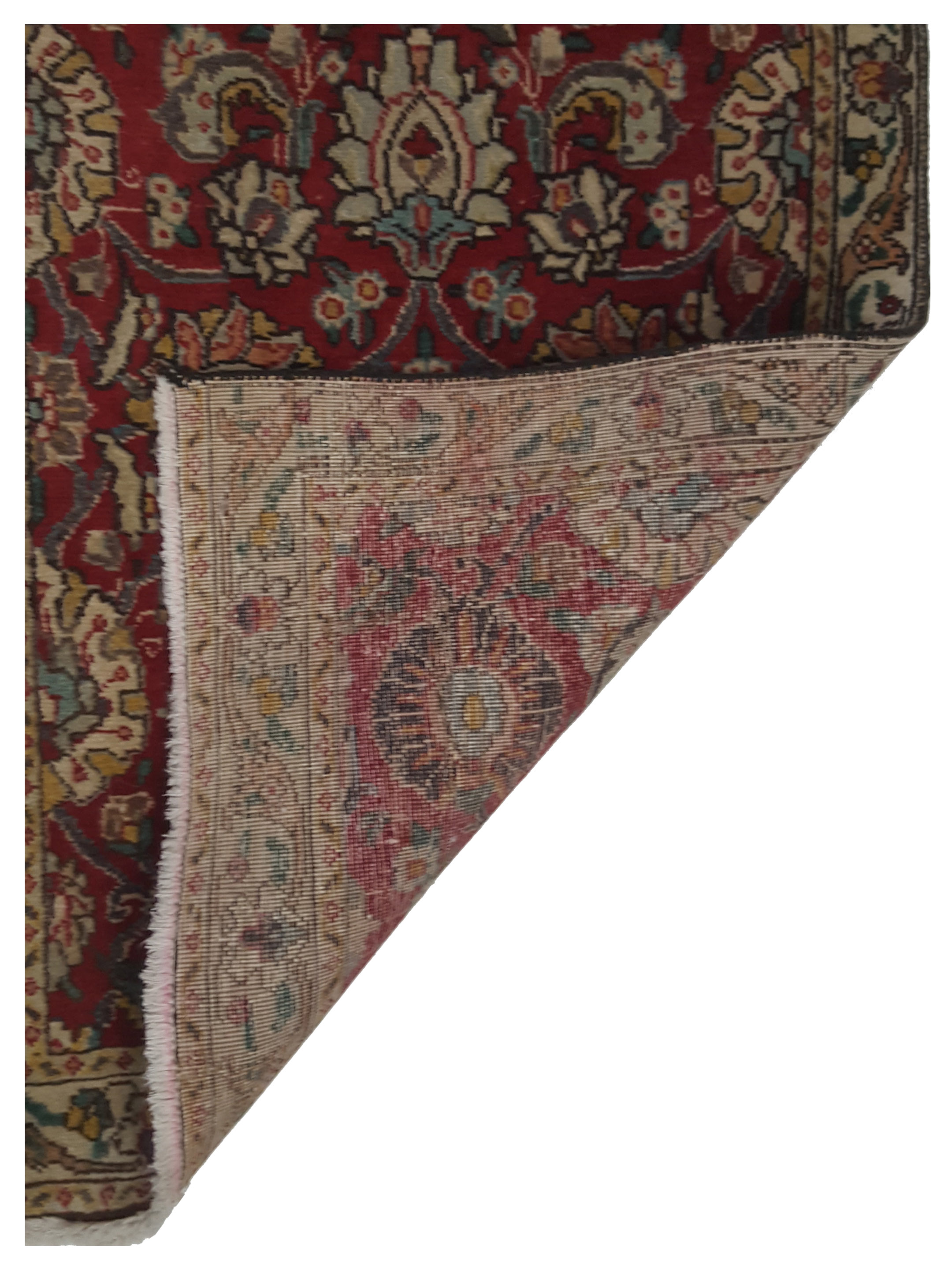 Tabriz Hand Knotted Red 3x13 - Image 5 of 5
