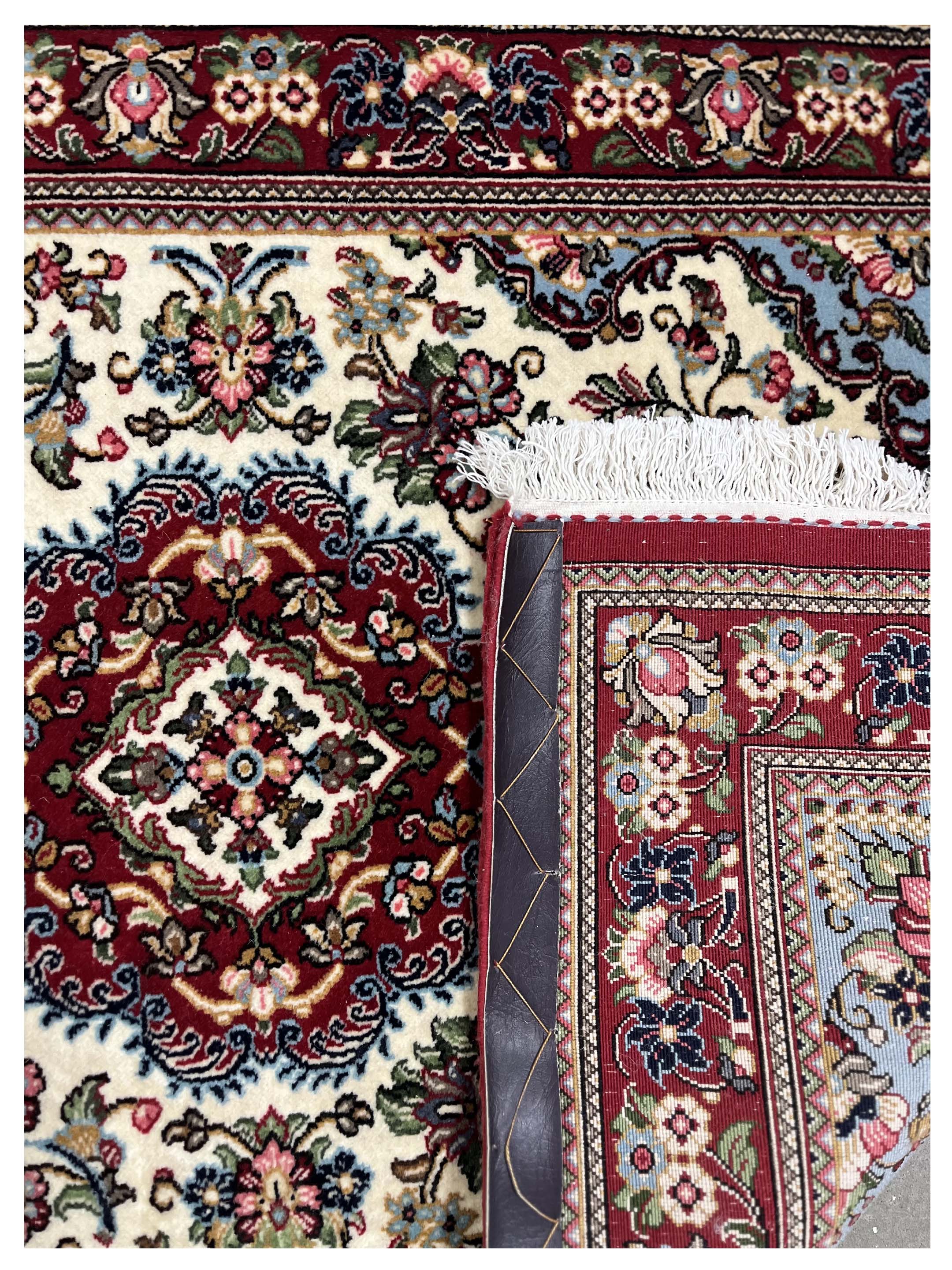 Qum Hand Knotted Red 3x19 - Image 3 of 3