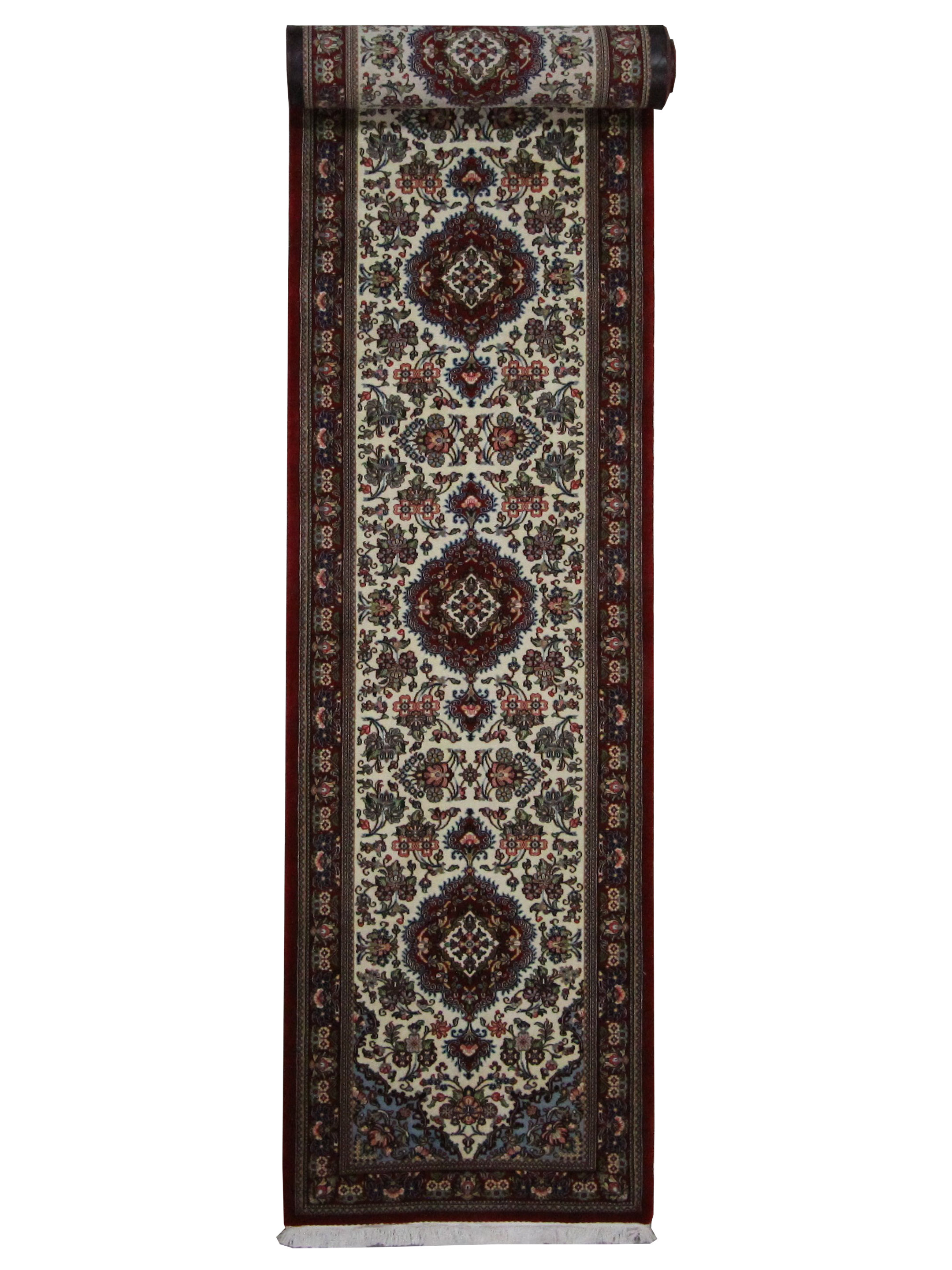 Qum Hand Knotted Red 3x19