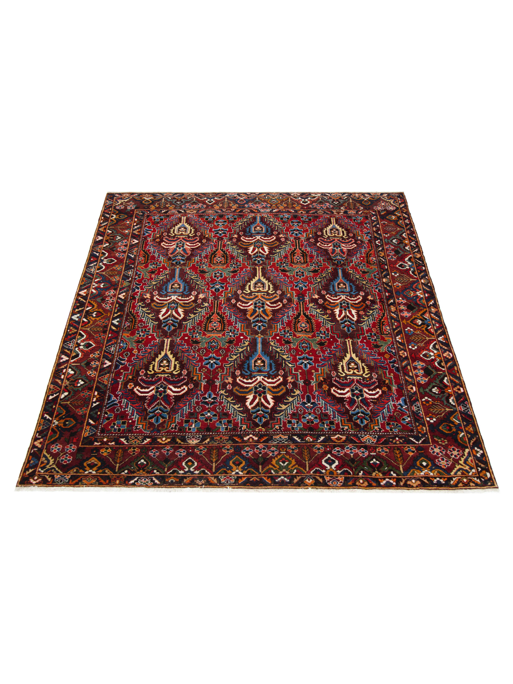 Bakhtiyari Hand Knotted Red 11x12 - Image 2 of 5