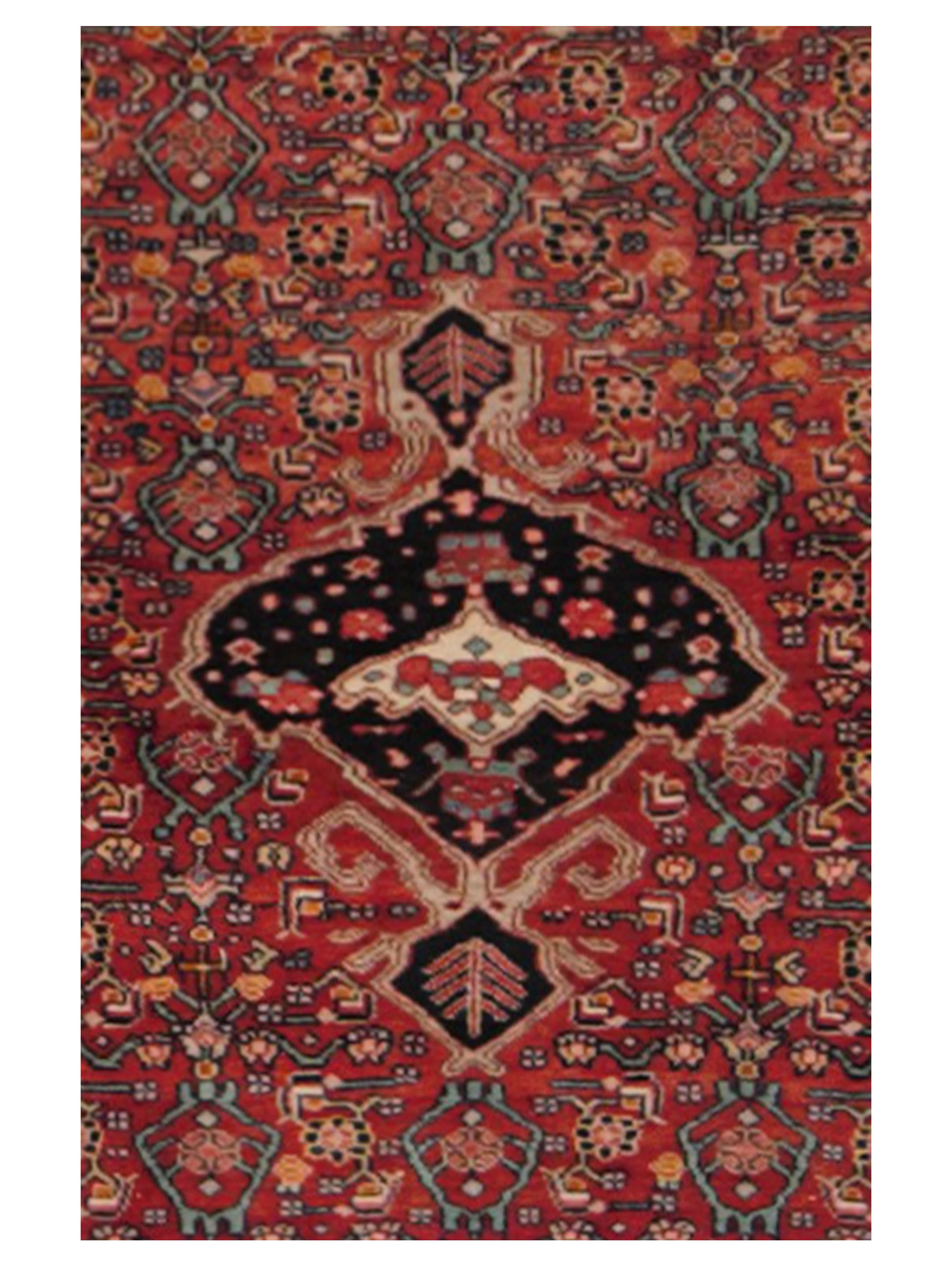 Bijar Hand Knotted Red 5x8 - Image 4 of 5