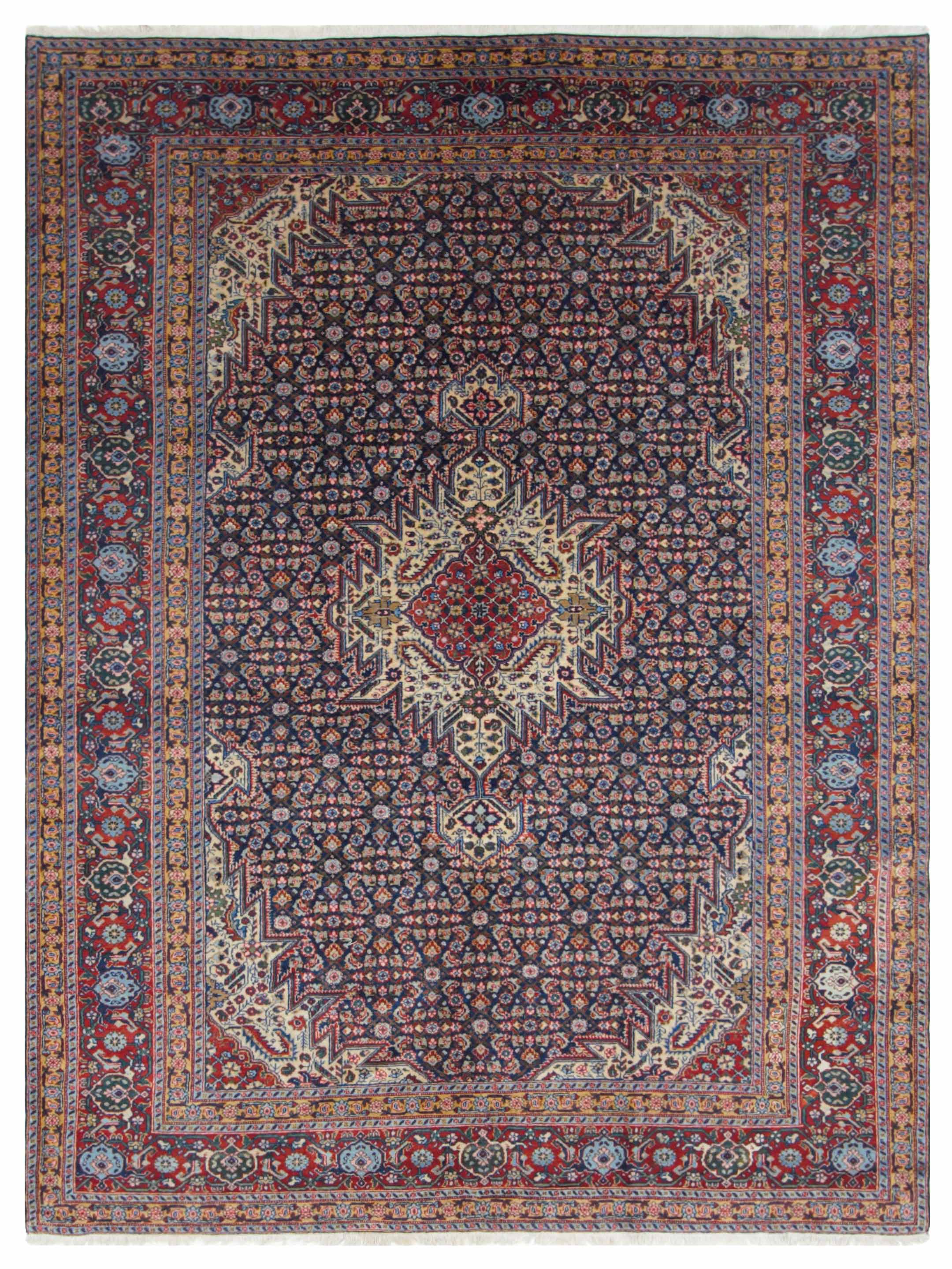 Senneh Hand Knotted Navy 8x10