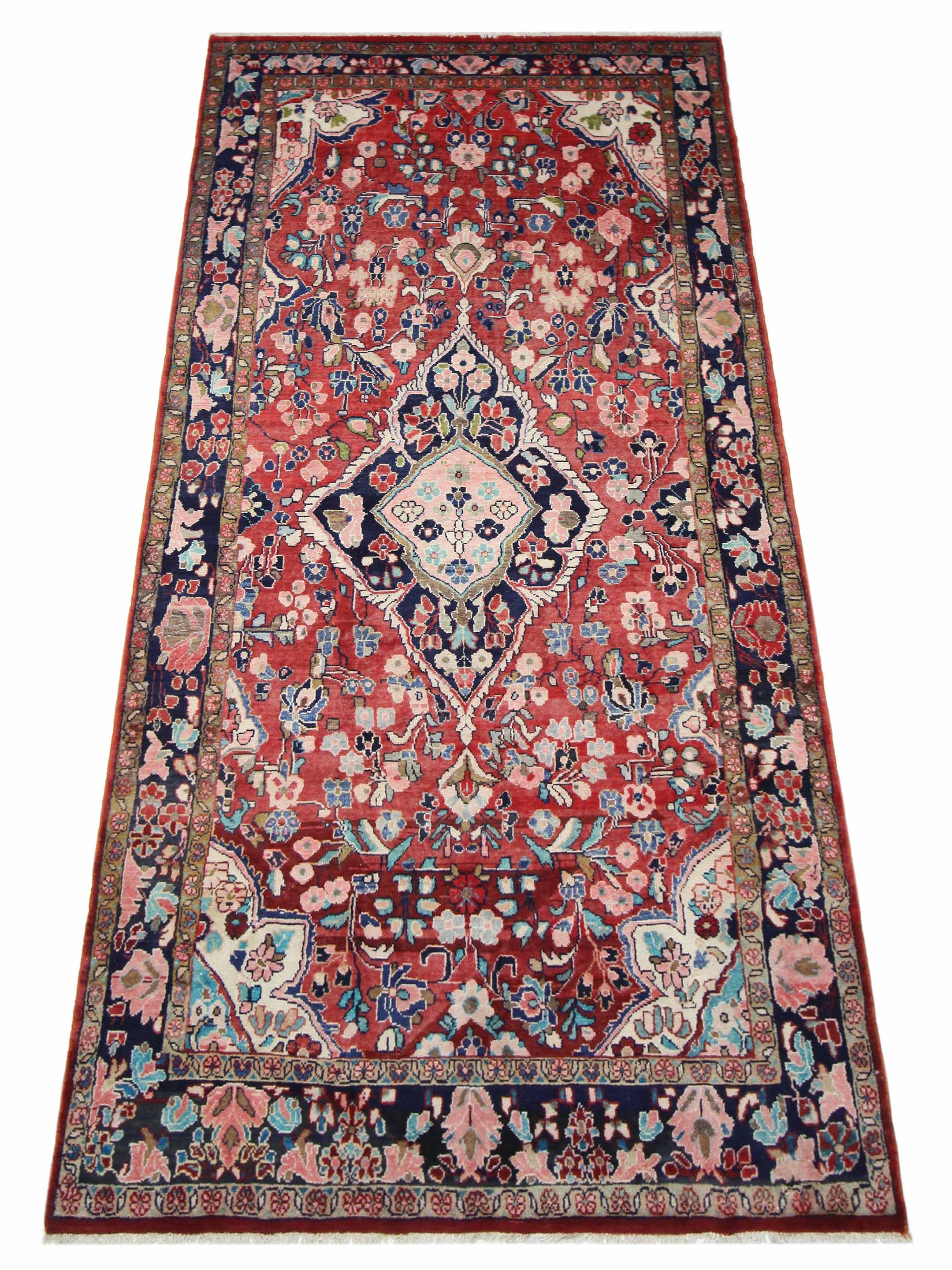 Mahal Hand Knotted Red 5x13 - Image 2 of 5