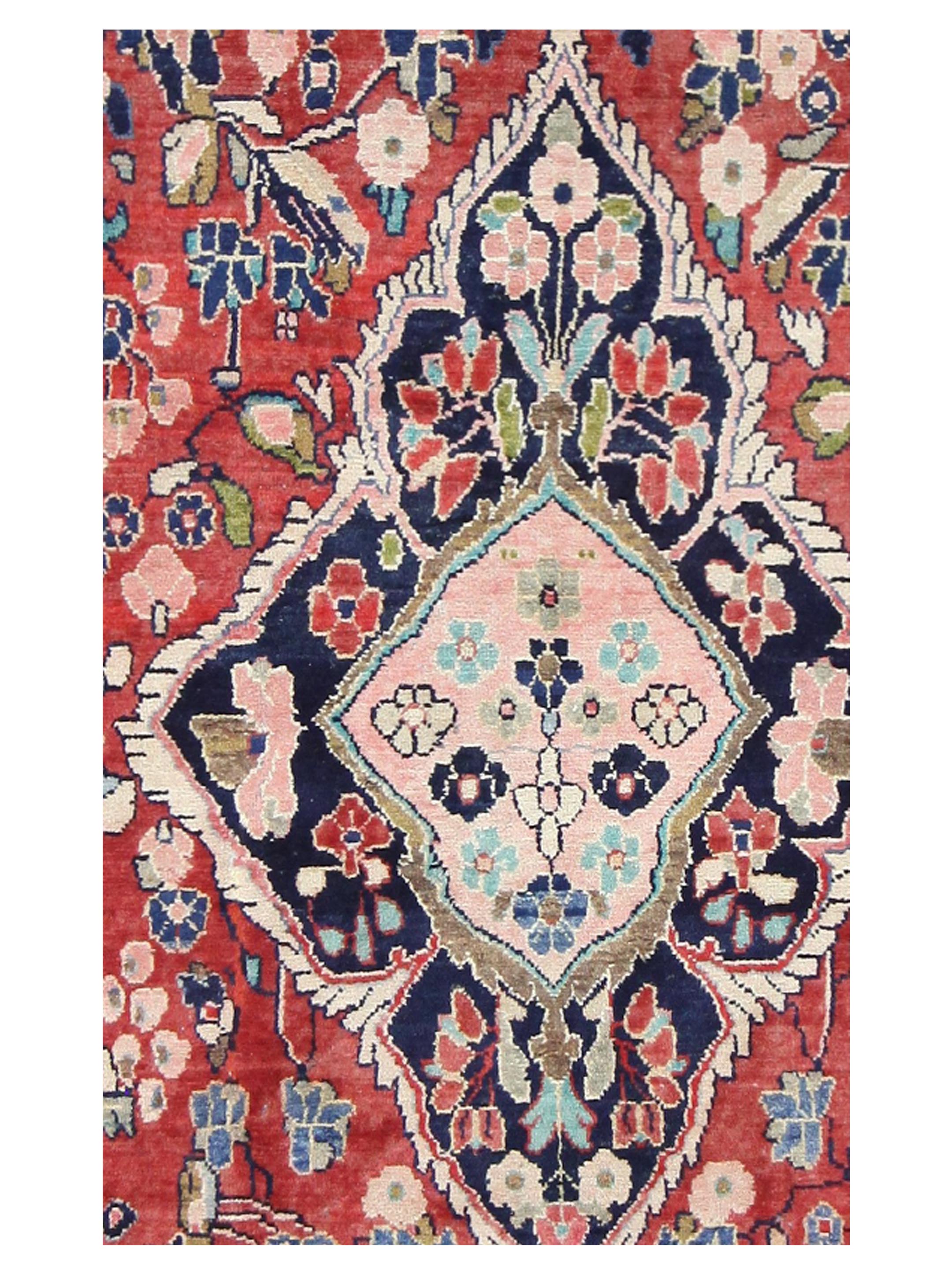 Mahal Hand Knotted Red 5x13 - Image 4 of 5