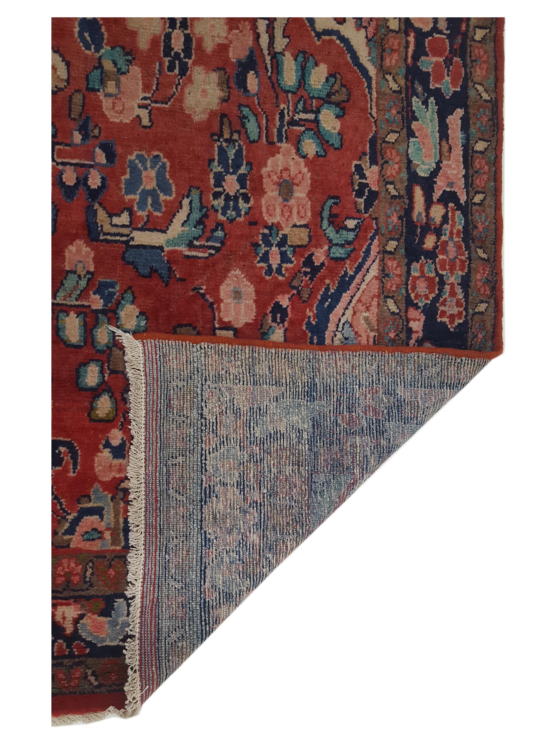 Mahal Hand Knotted Red 5x13 - Image 5 of 5