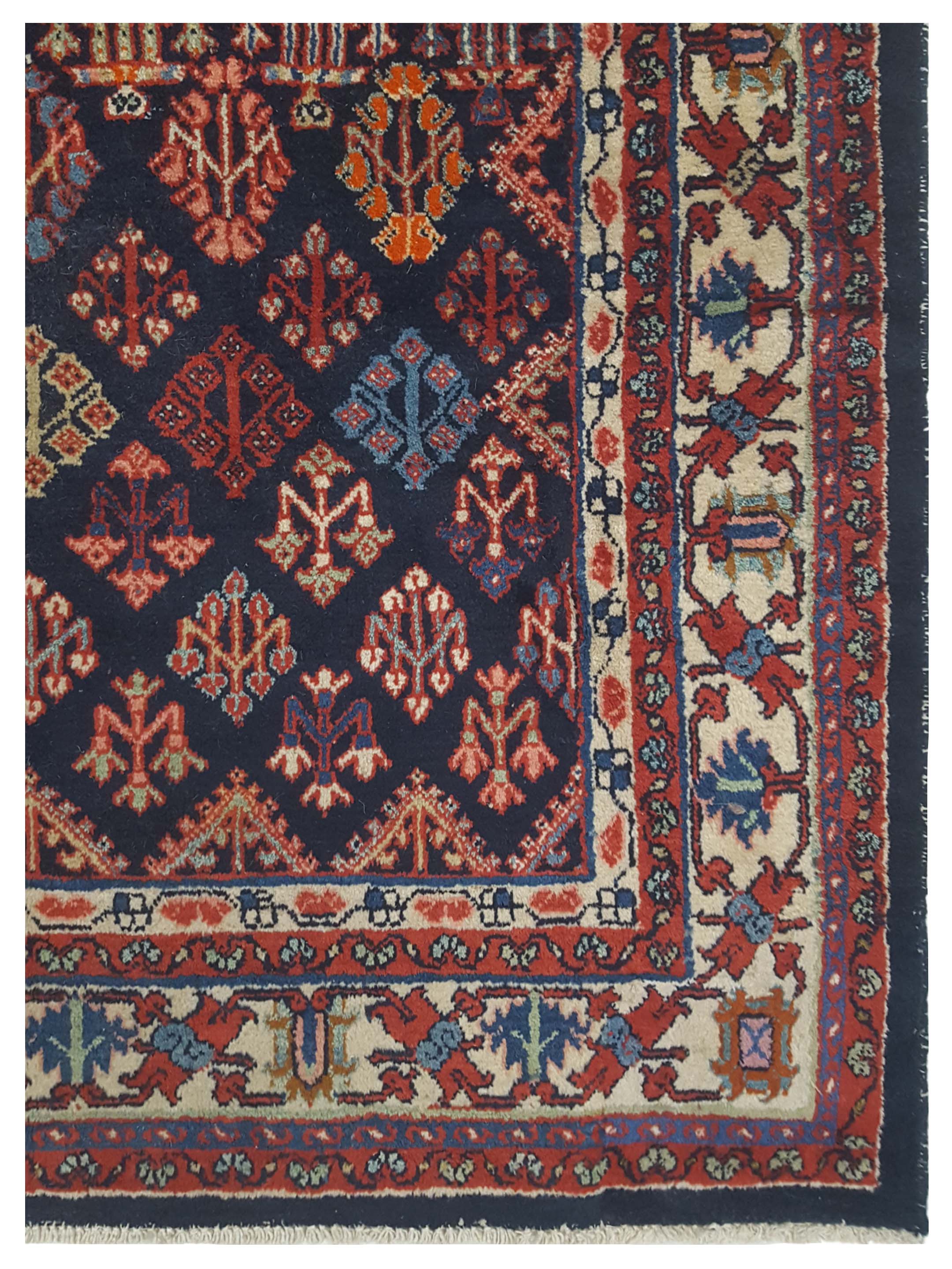 Joshaghan Hand Knotted Navy 5x10 - Image 4 of 5