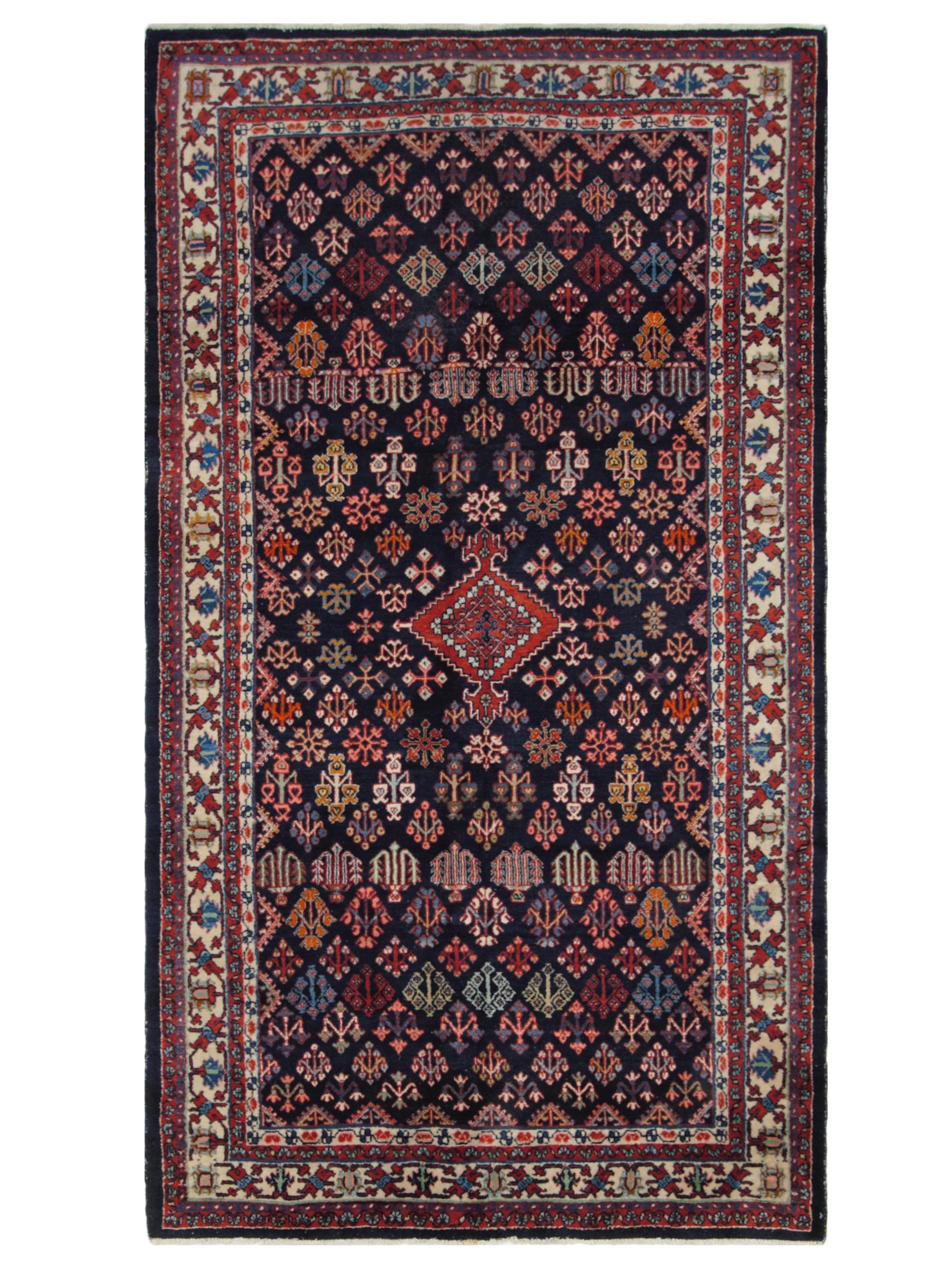 Joshaghan Hand Knotted Navy 5x10