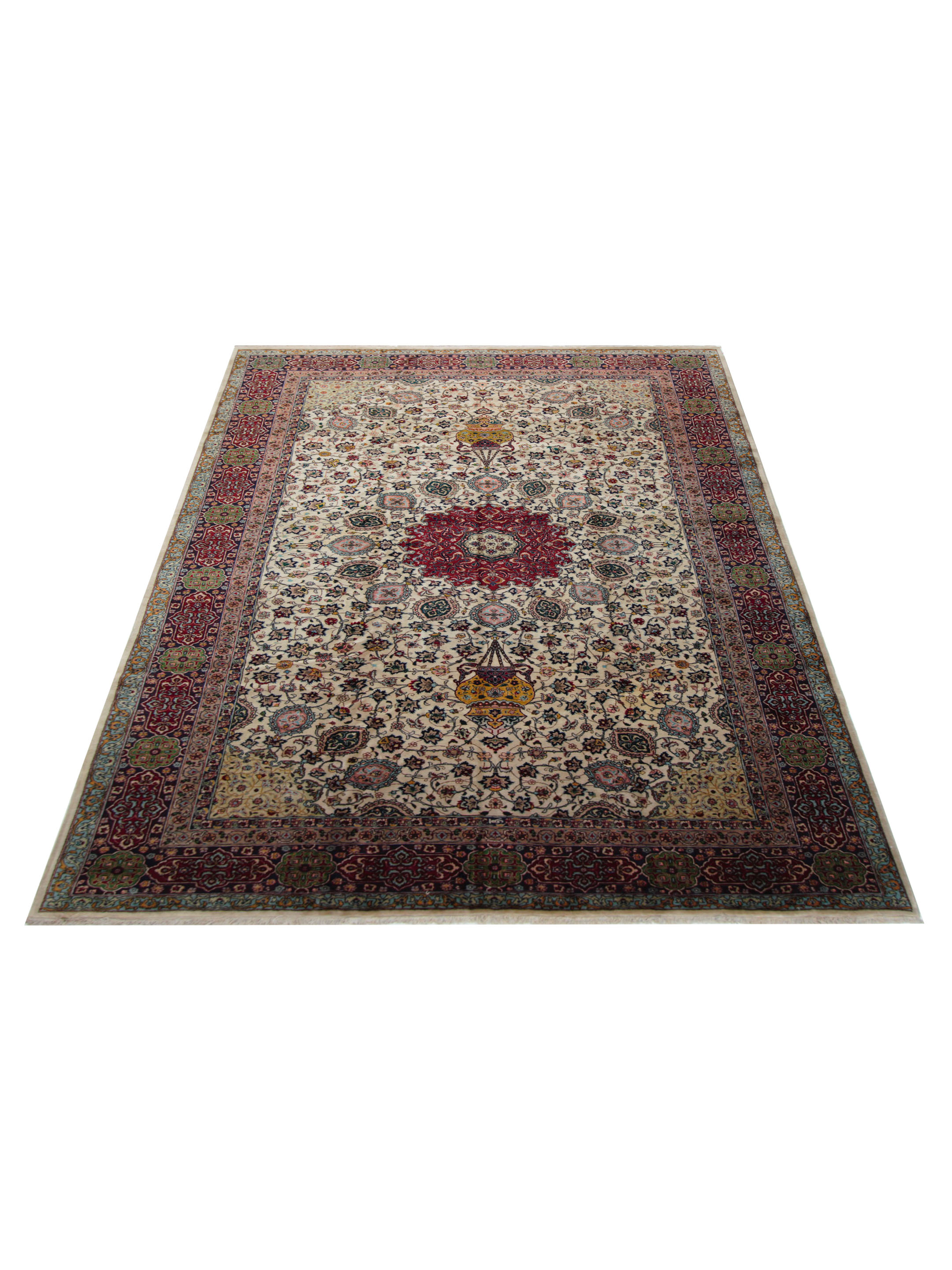 Tabriz Hand Knotted Red 10x16 - Image 2 of 5