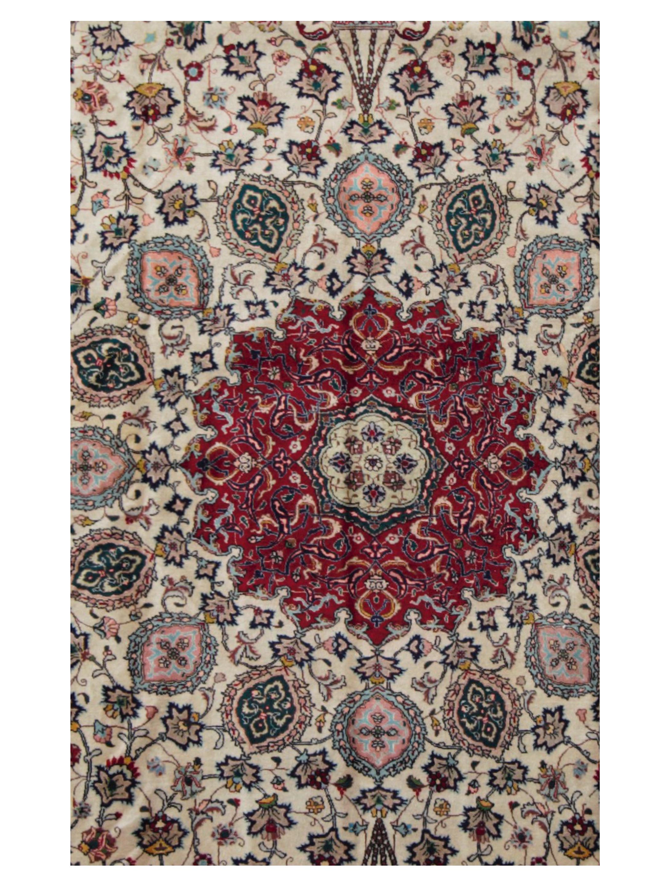 Tabriz Hand Knotted Red 10x16 - Image 4 of 5