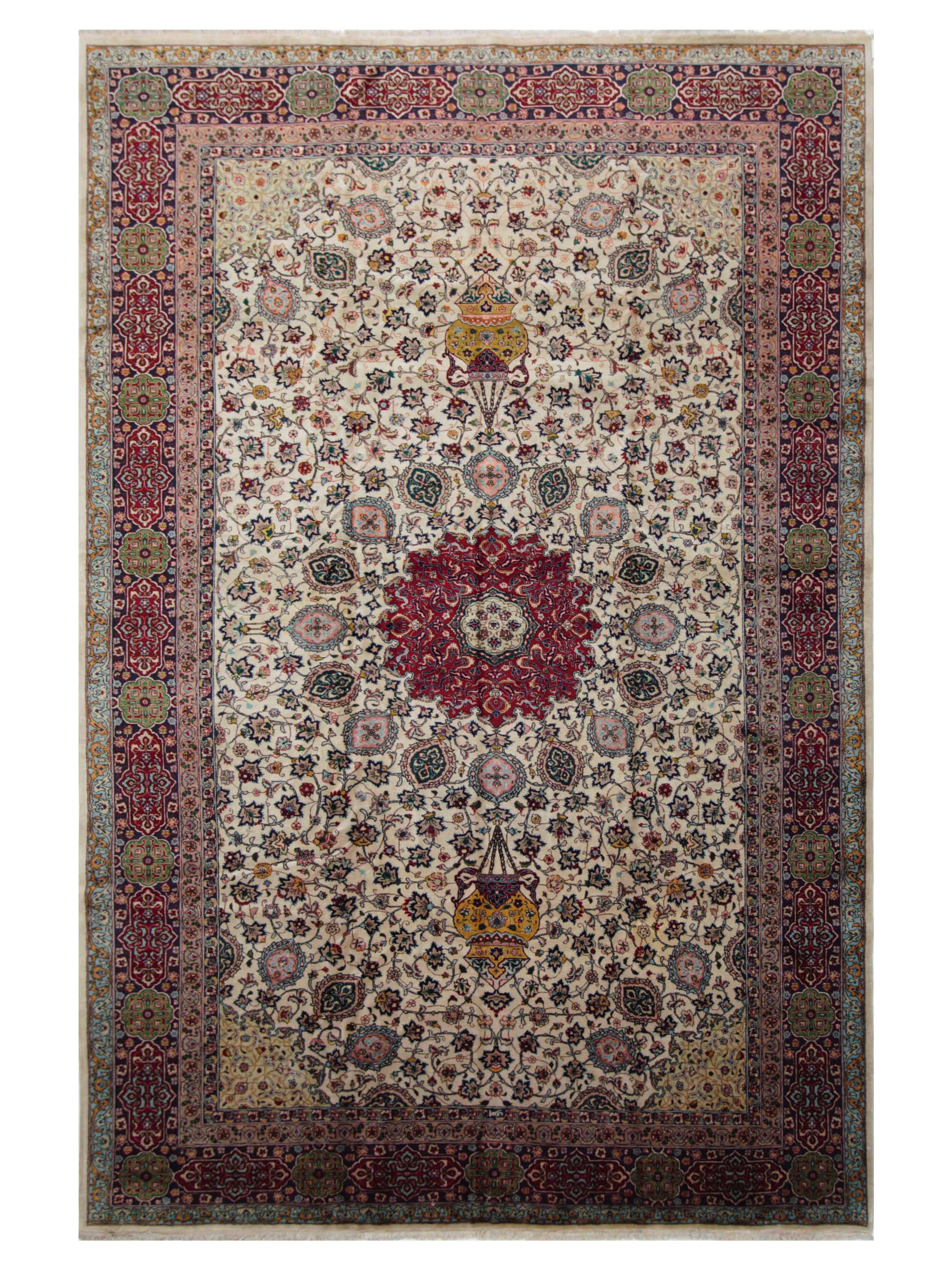 Tabriz Hand Knotted Red 10x16