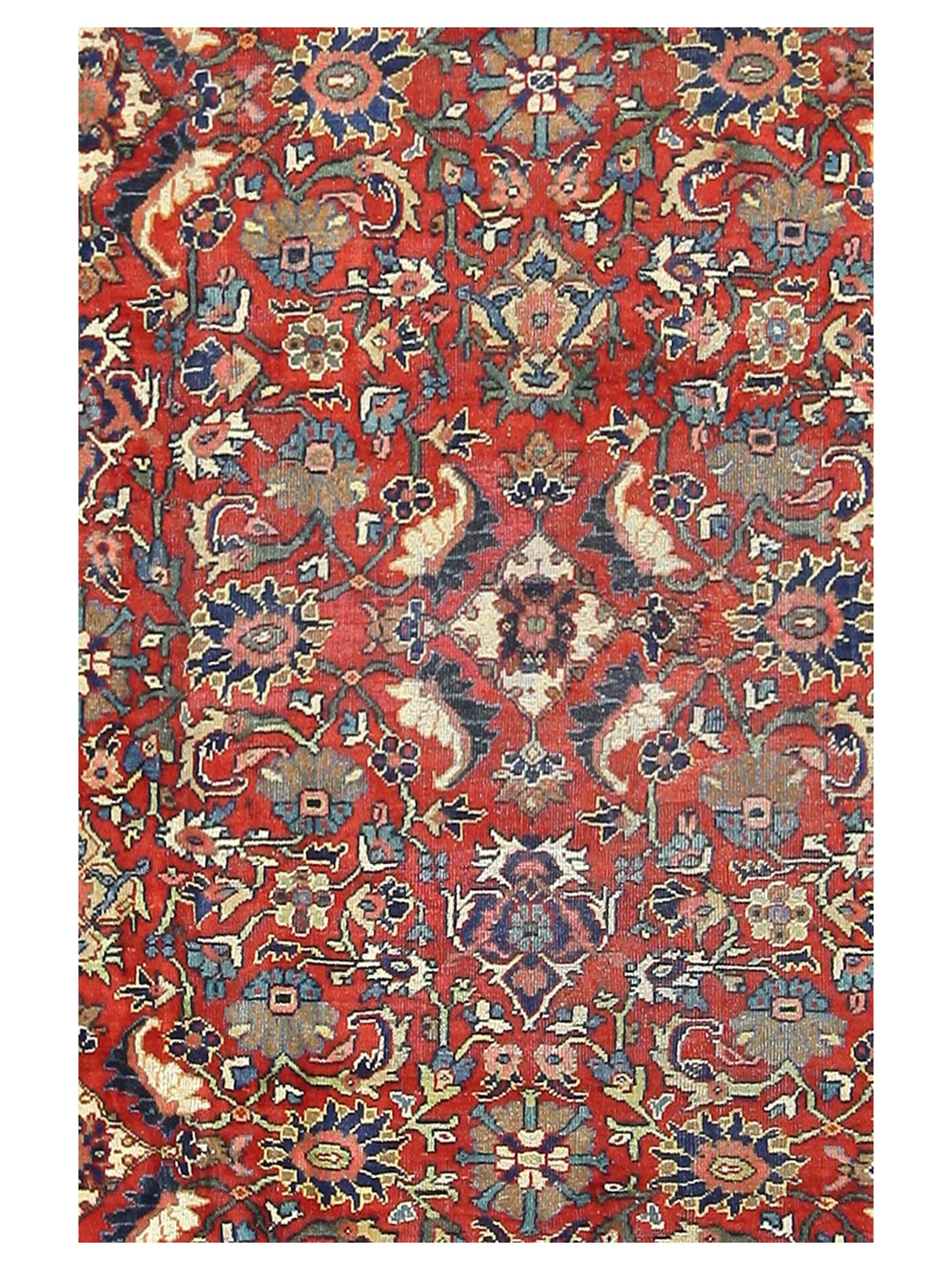 Mahal Hand Knotted Red 12x14 - Image 4 of 5