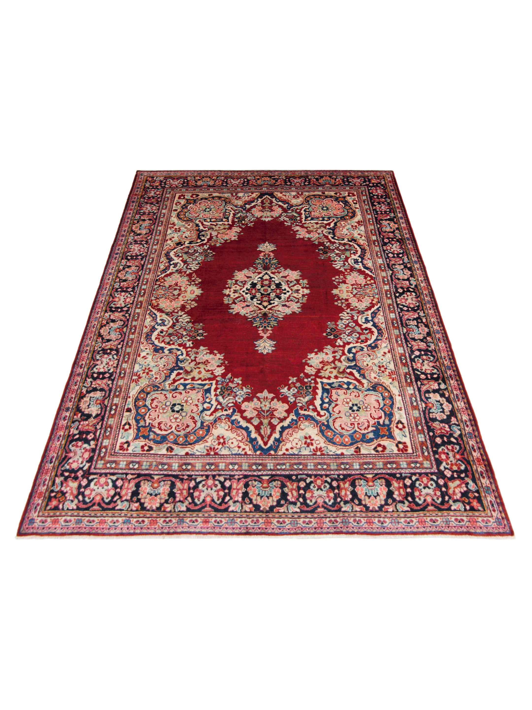 Mahal Hand Knotted Red 7x10 - Image 2 of 5