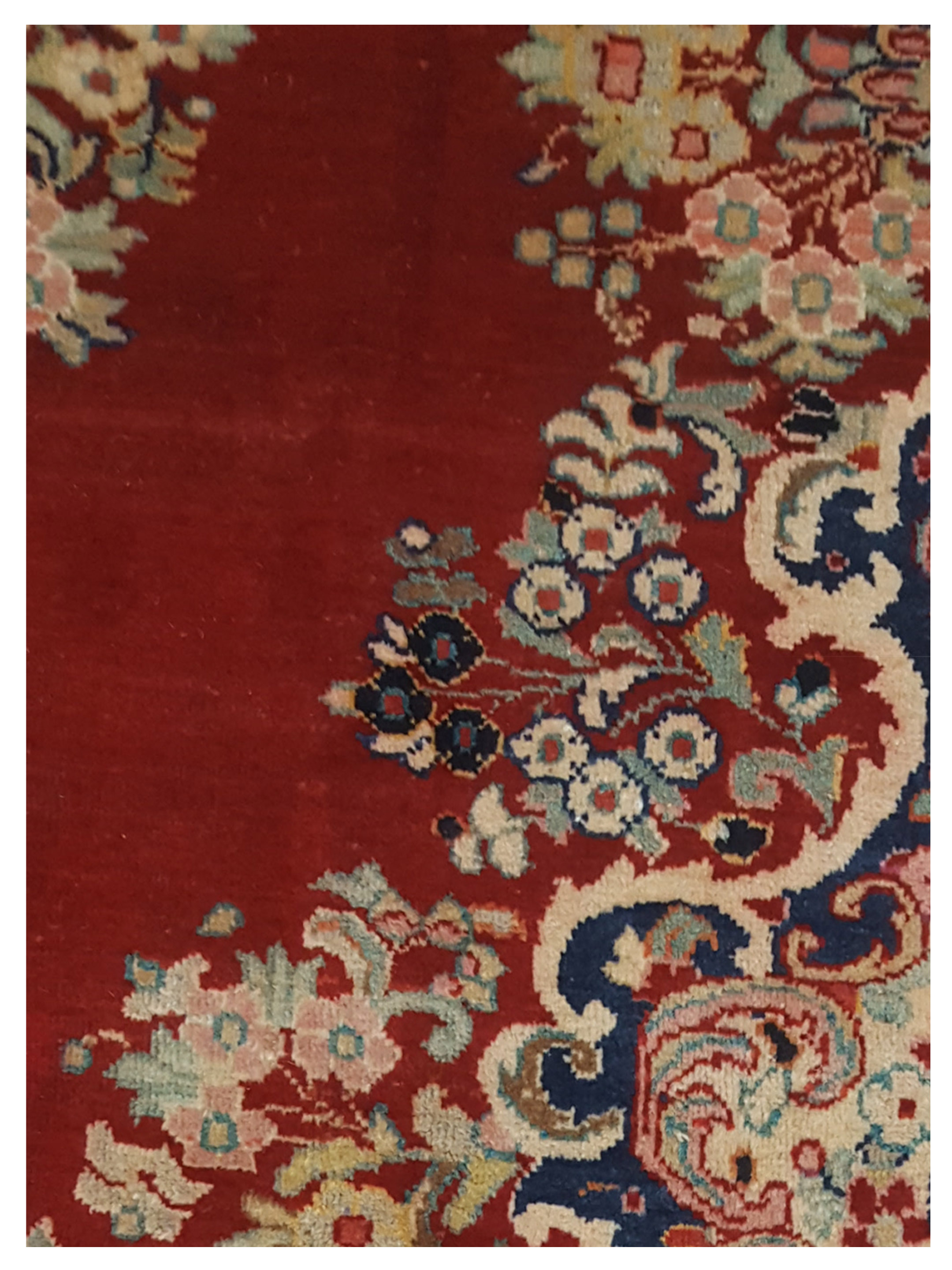 Mahal Hand Knotted Red 7x10 - Image 3 of 5