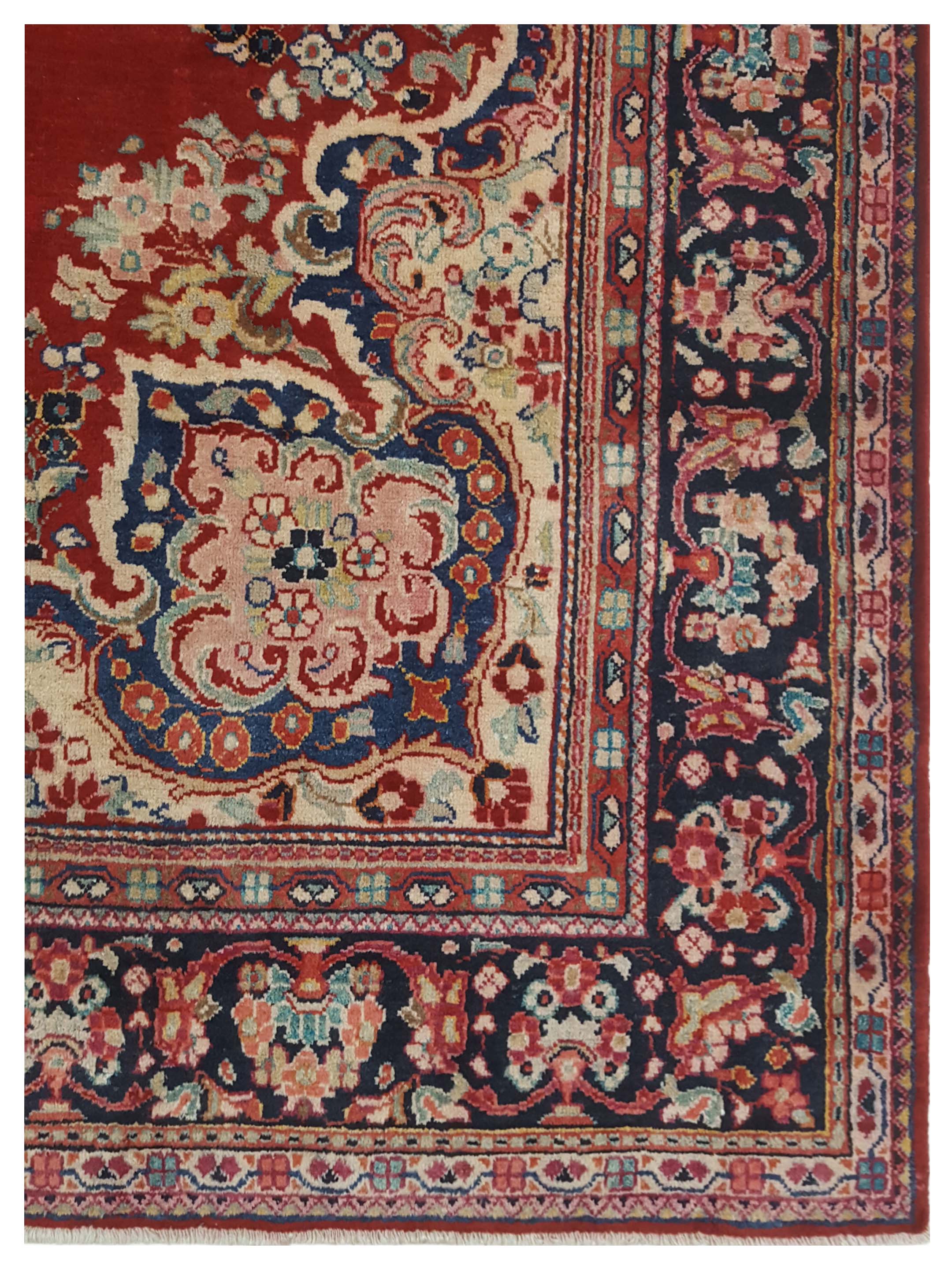 Mahal Hand Knotted Red 7x10 - Image 4 of 5