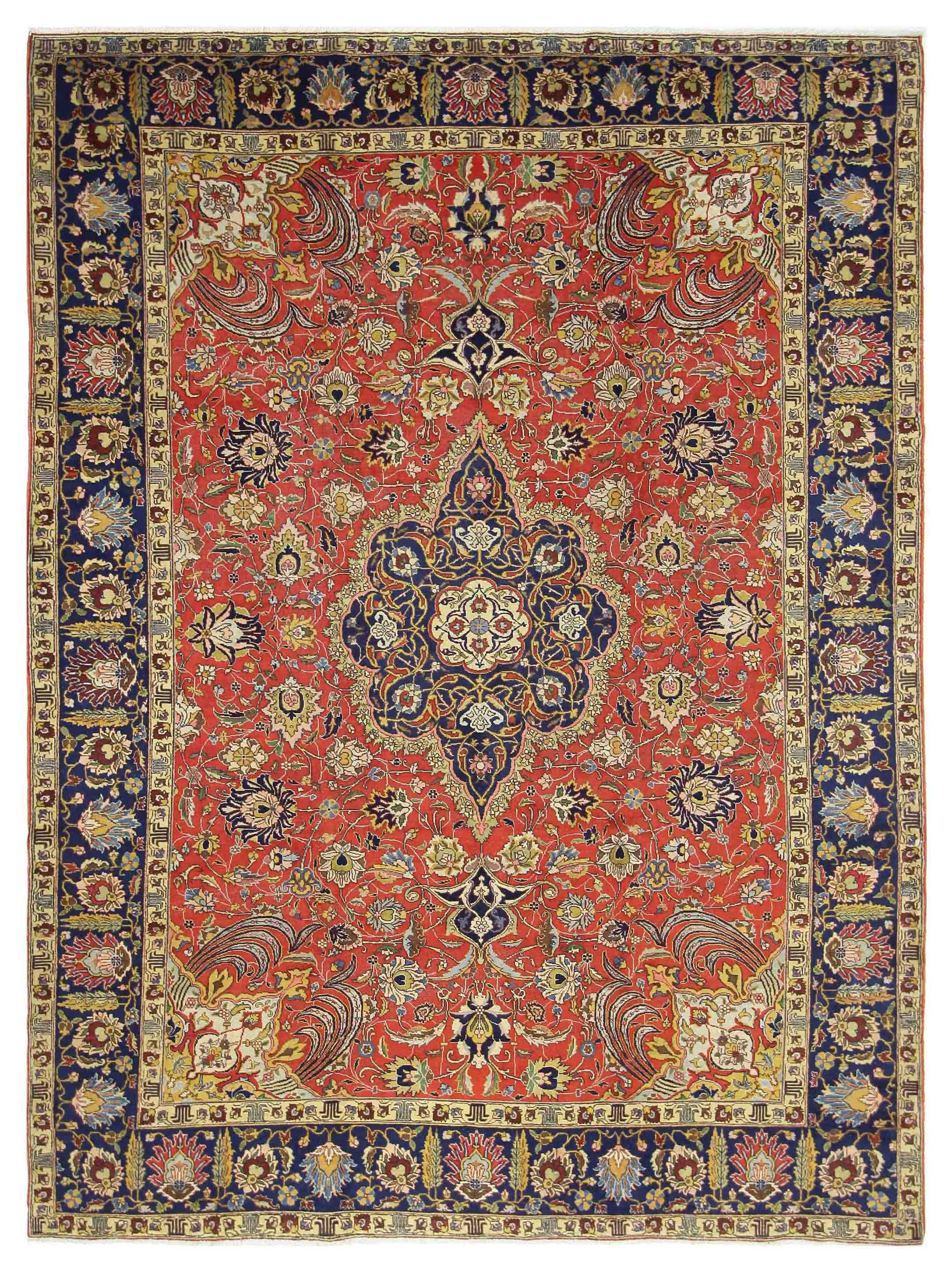 Khoy Hand Knotted Red 9x13