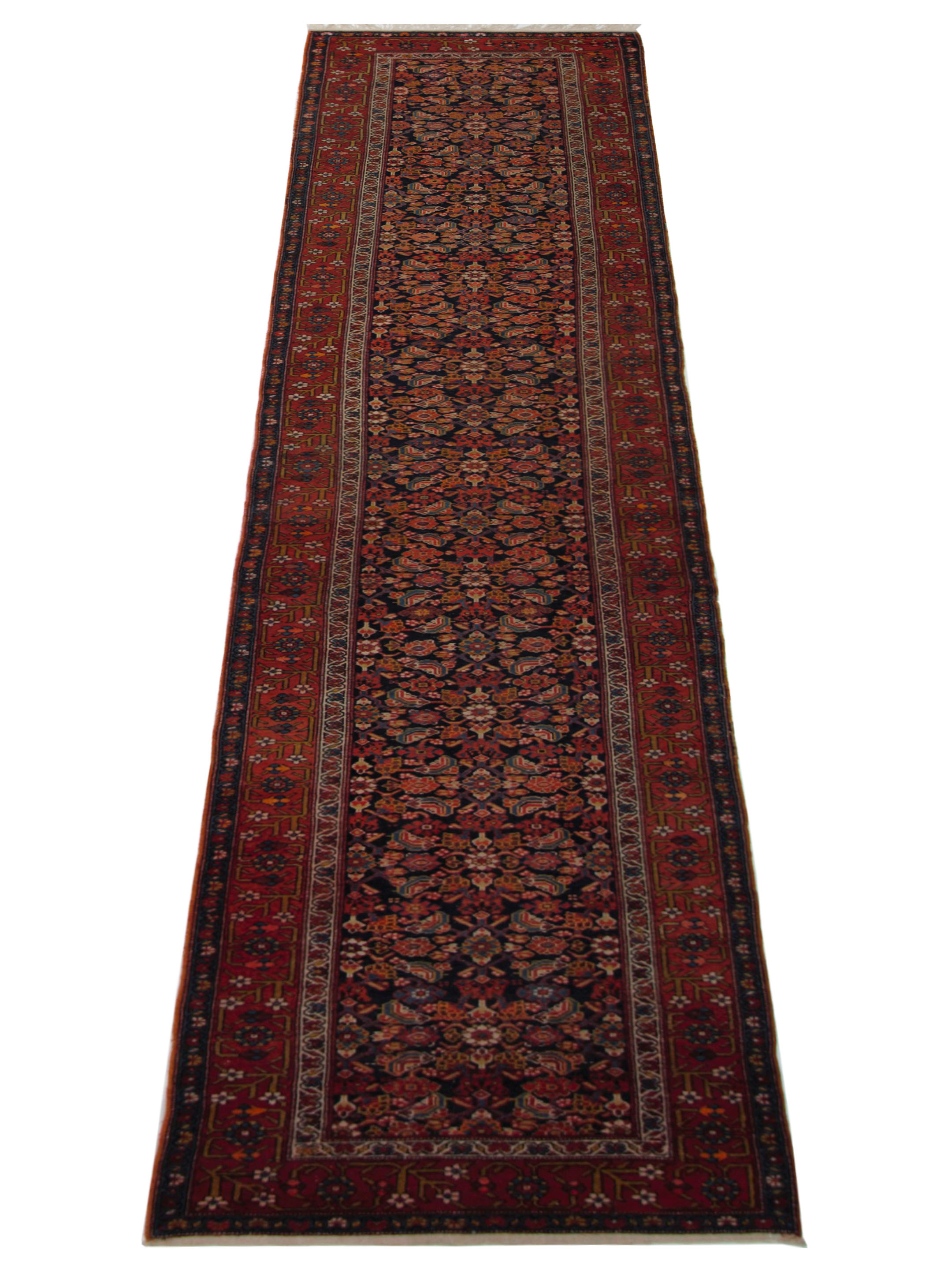Zanjan Hand Knotted Navy 4x17 - Image 2 of 5