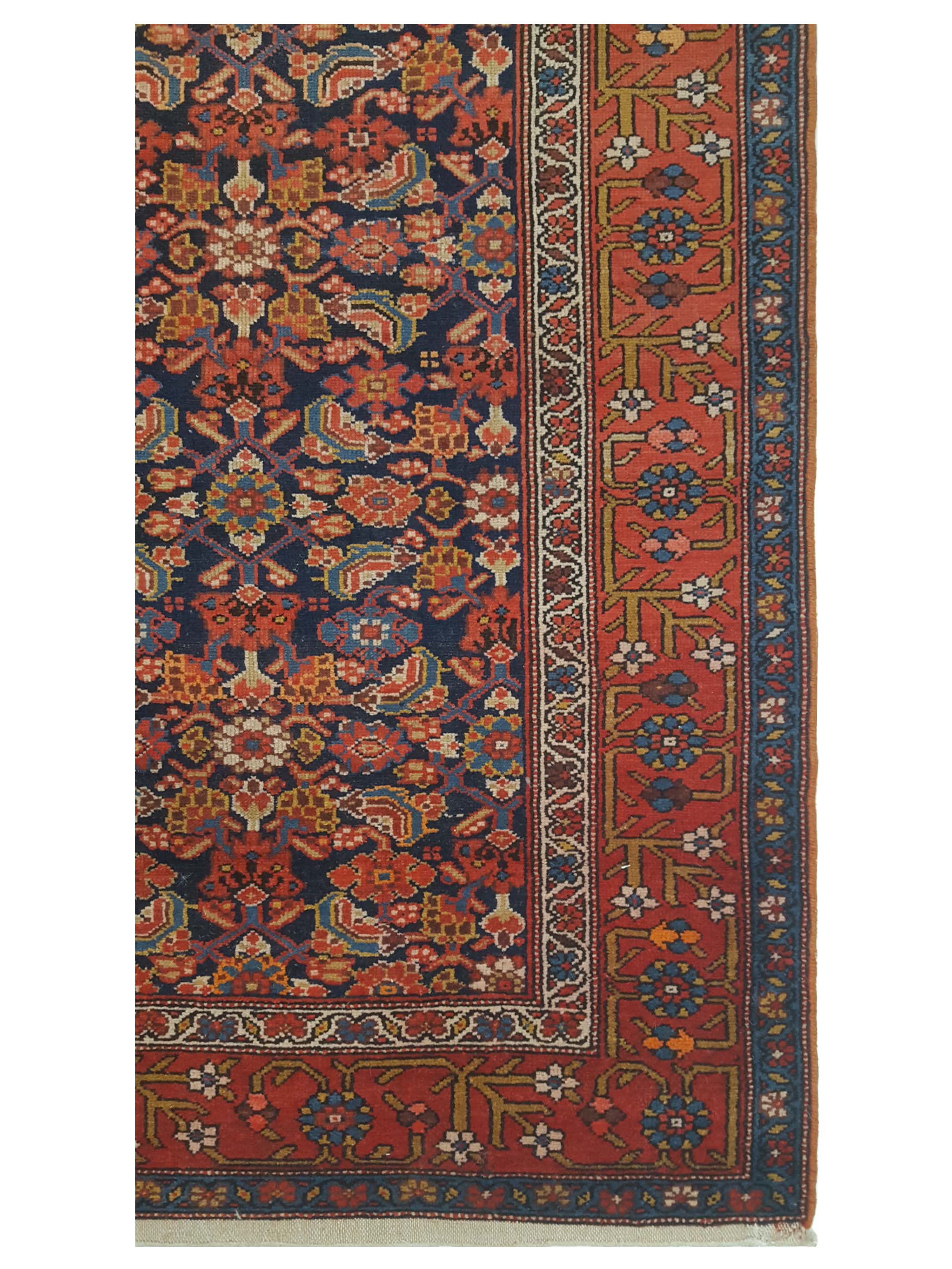 Zanjan Hand Knotted Navy 4x17 - Image 4 of 5