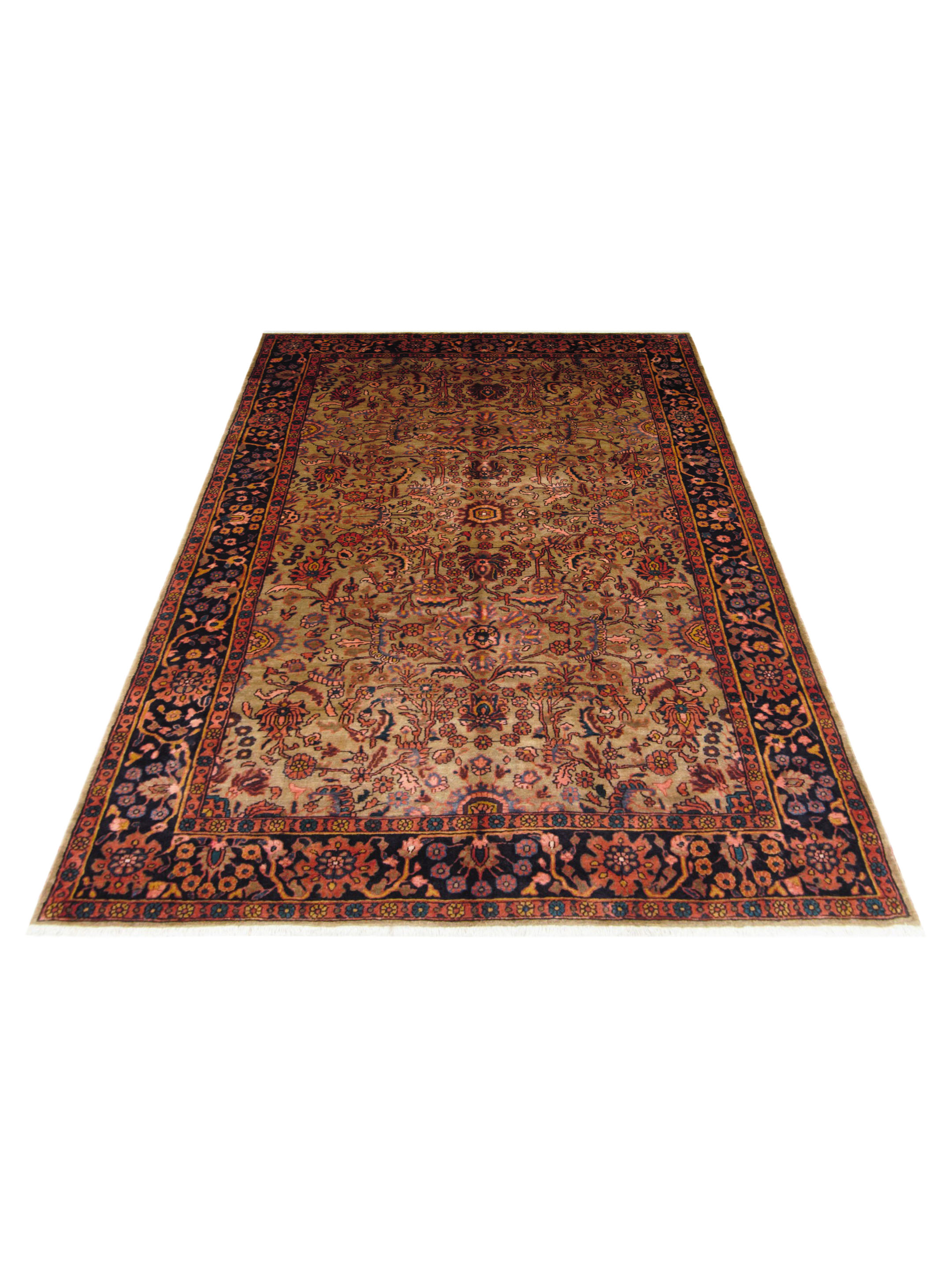 Hamadan Hand Knotted Gold 7x10 - Image 2 of 5