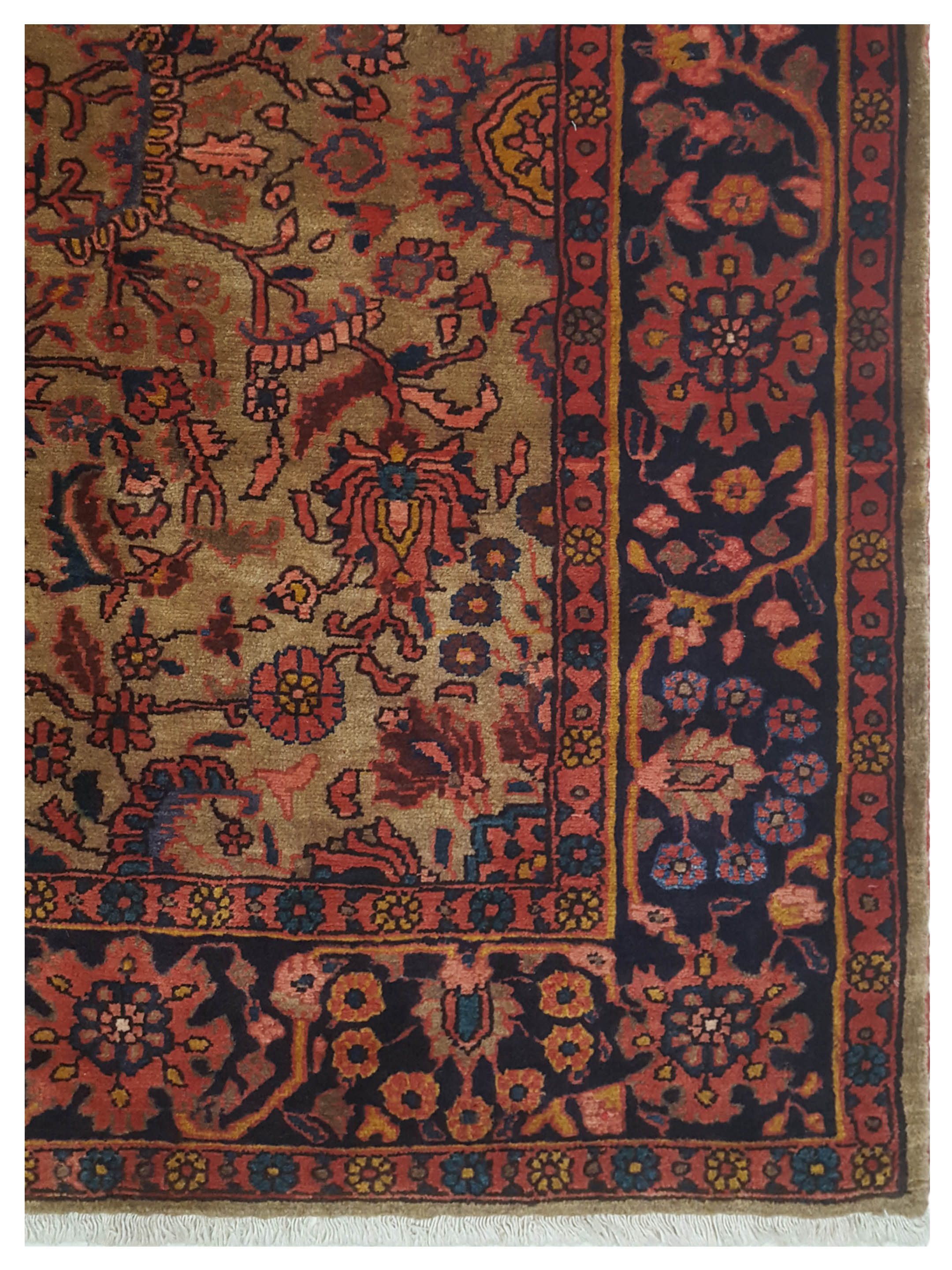 Hamadan Hand Knotted Gold 7x10 - Image 4 of 5