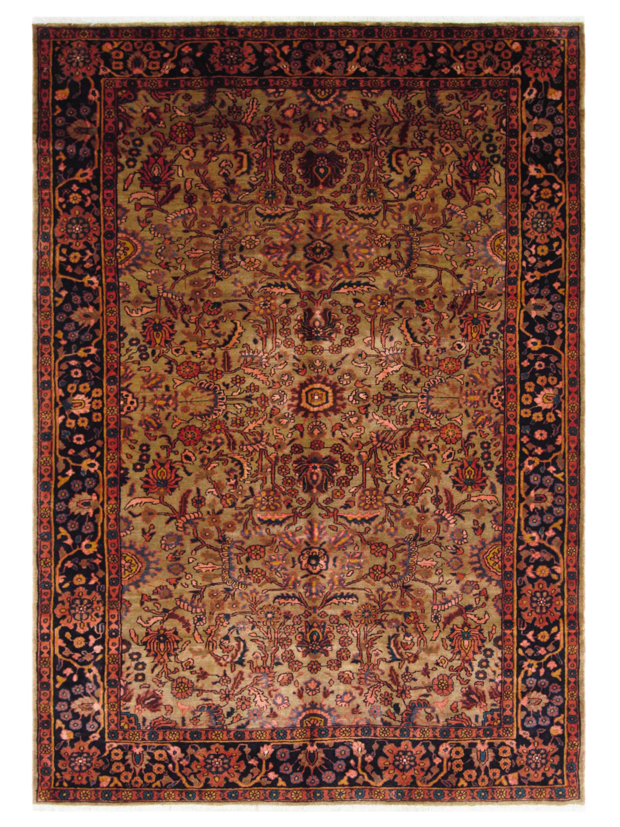 Hamadan Hand Knotted Gold 7x10