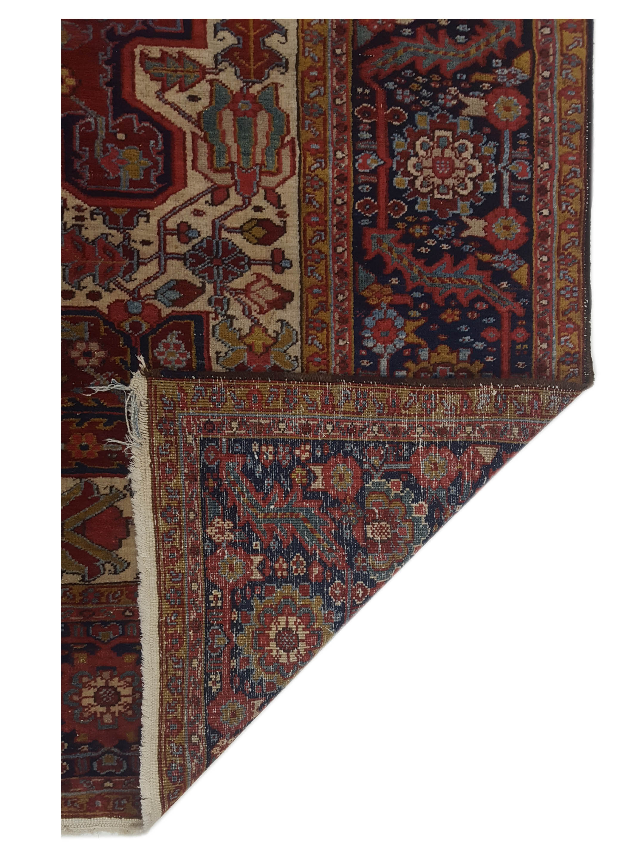 Antique Heriz Navy 10x13 - Image 5 of 5