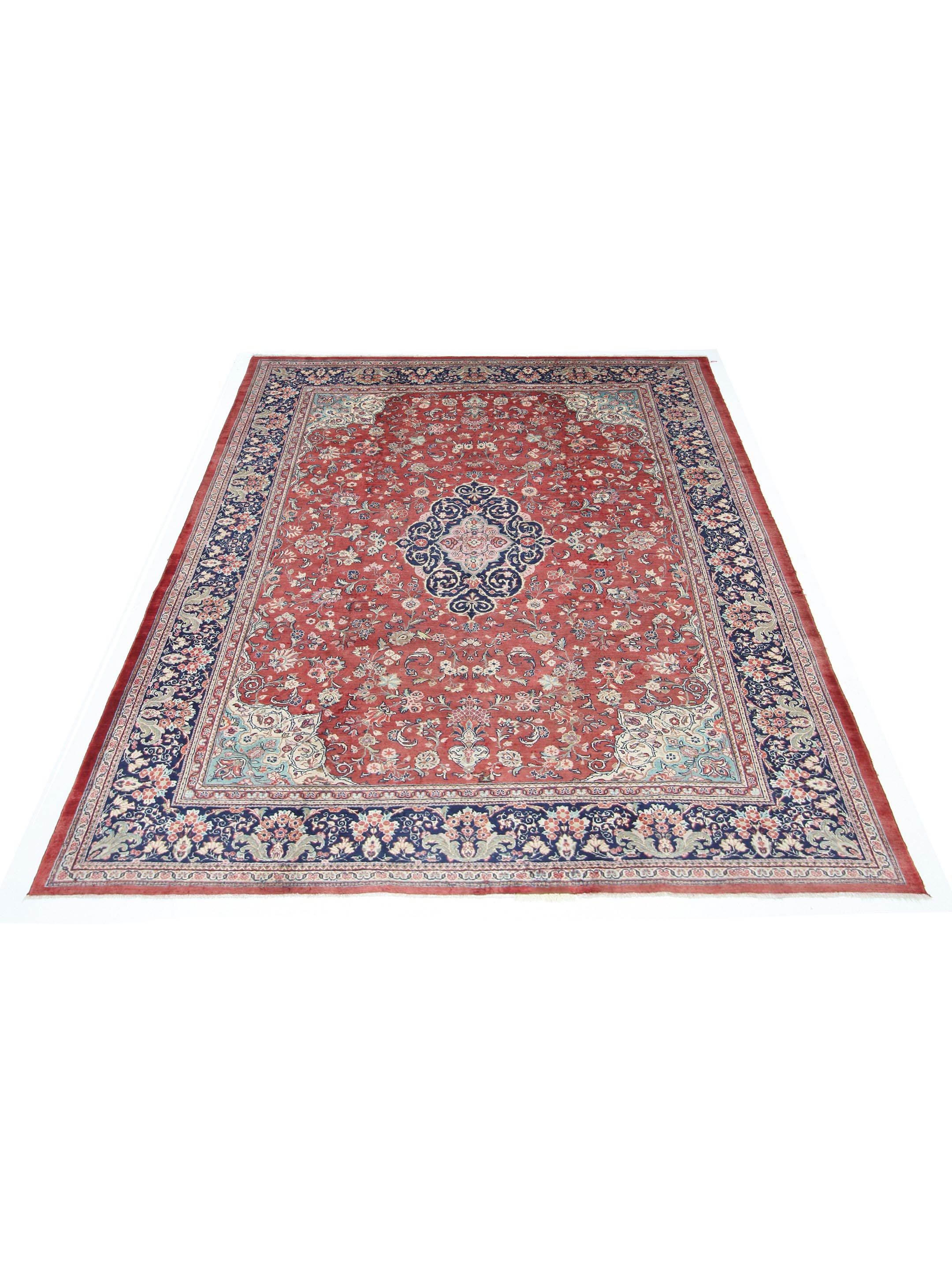 Sarouk Mahal Hand Knotted Blue 10x14 - Image 2 of 5