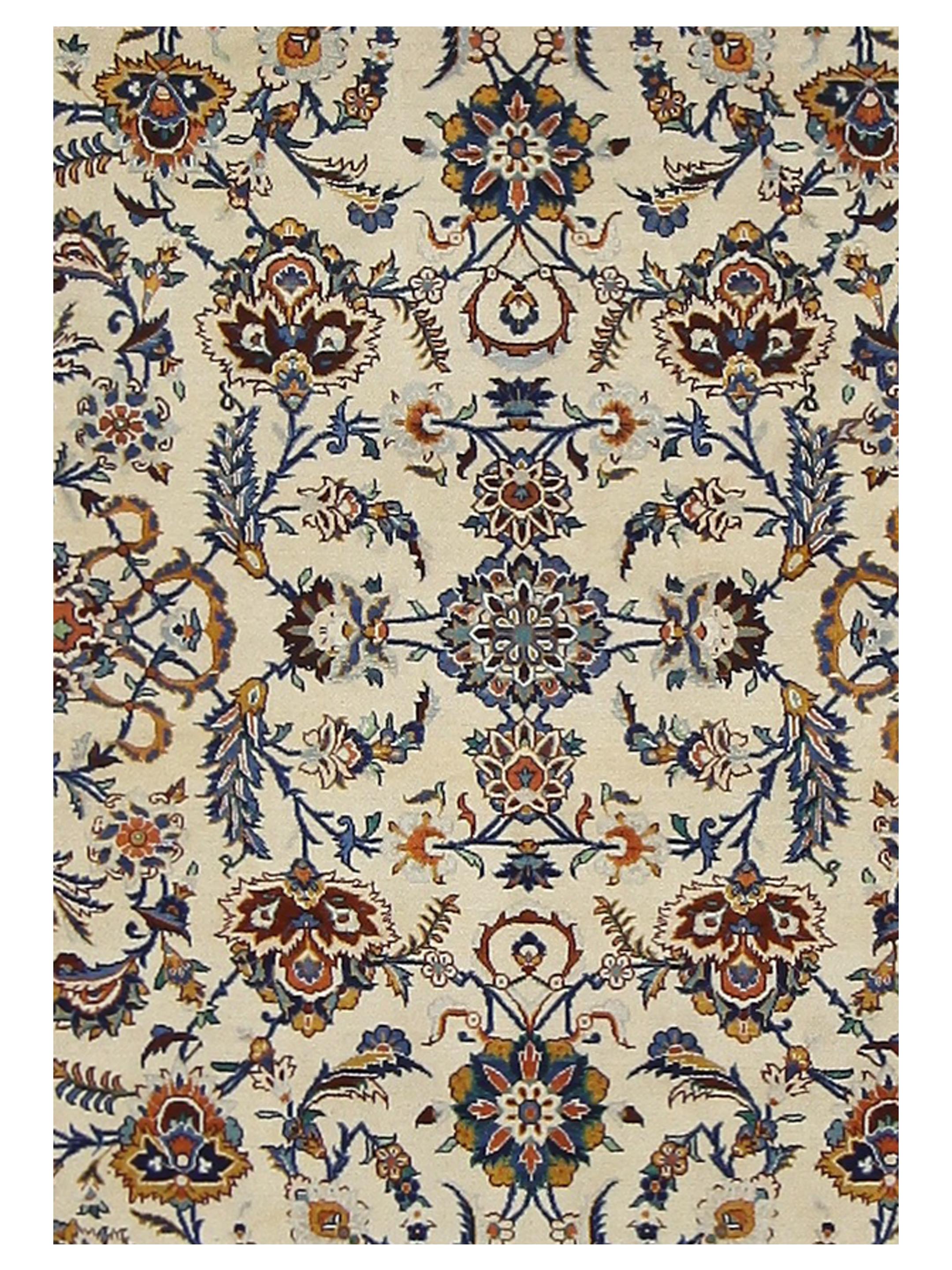 Kashan Hand Knotted Beige 9x13 - Image 4 of 5