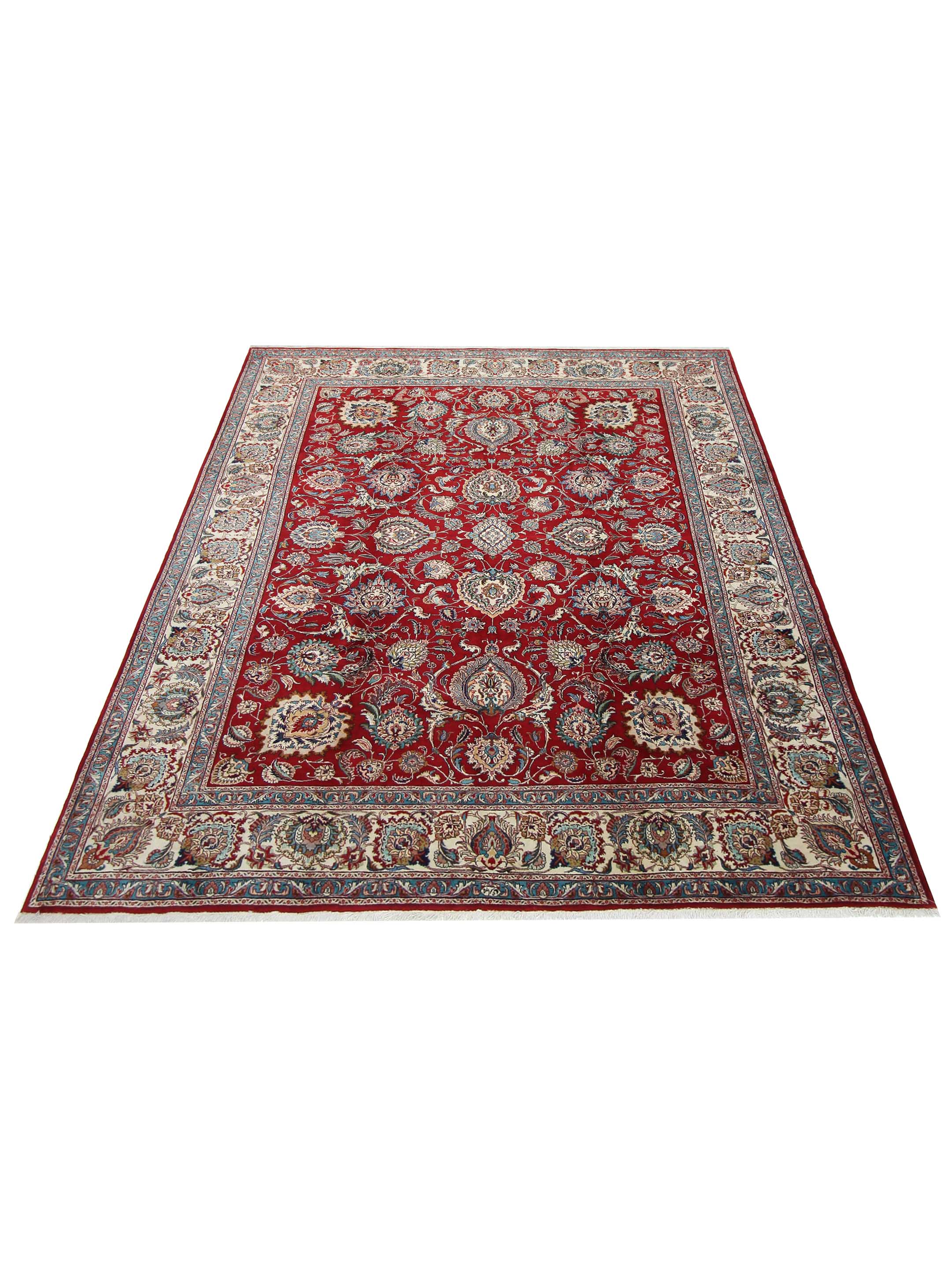 Tabriz Hand Knotted Red 10x12 - Image 2 of 5