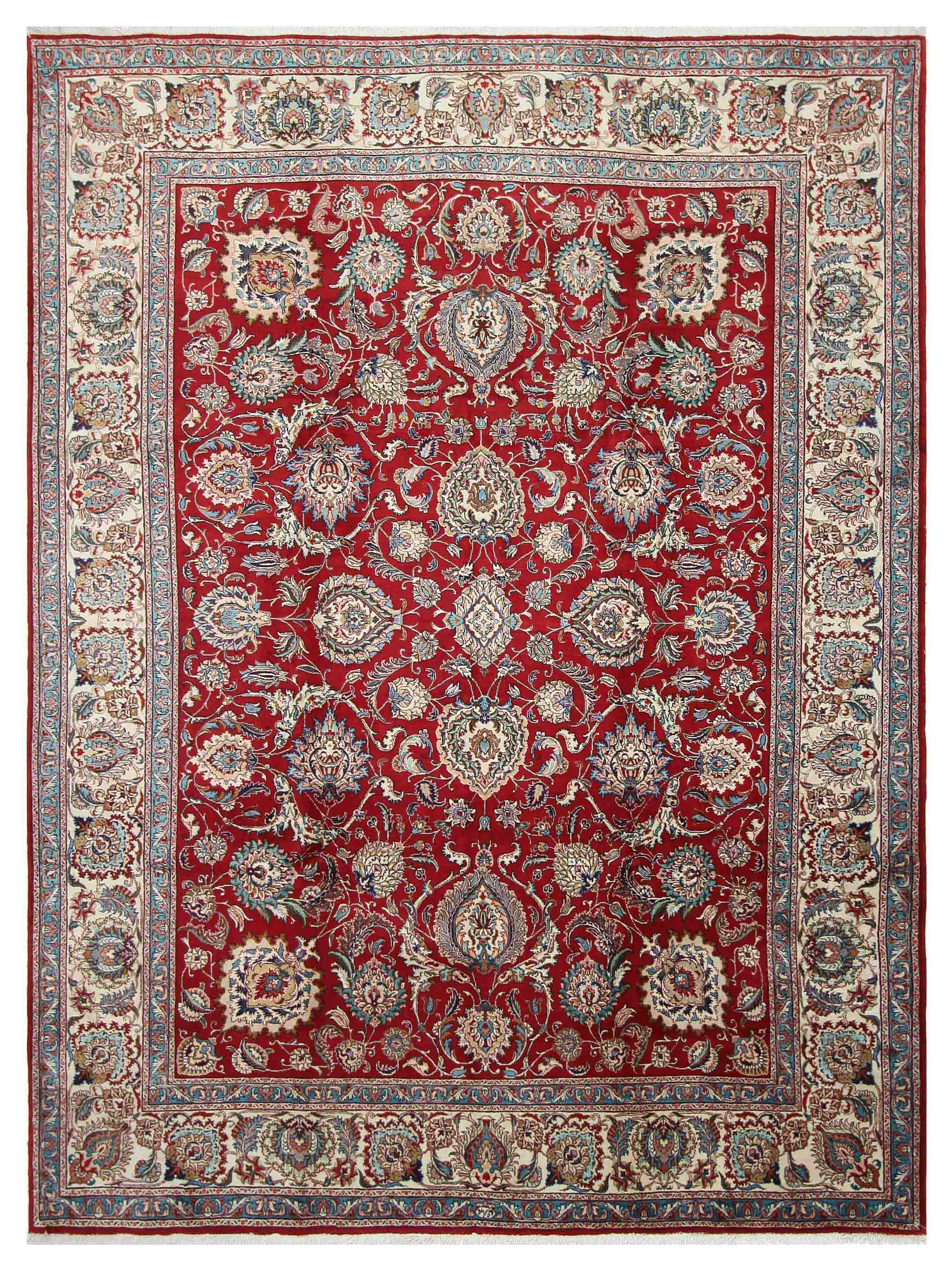 Tabriz Hand Knotted Red 10x12