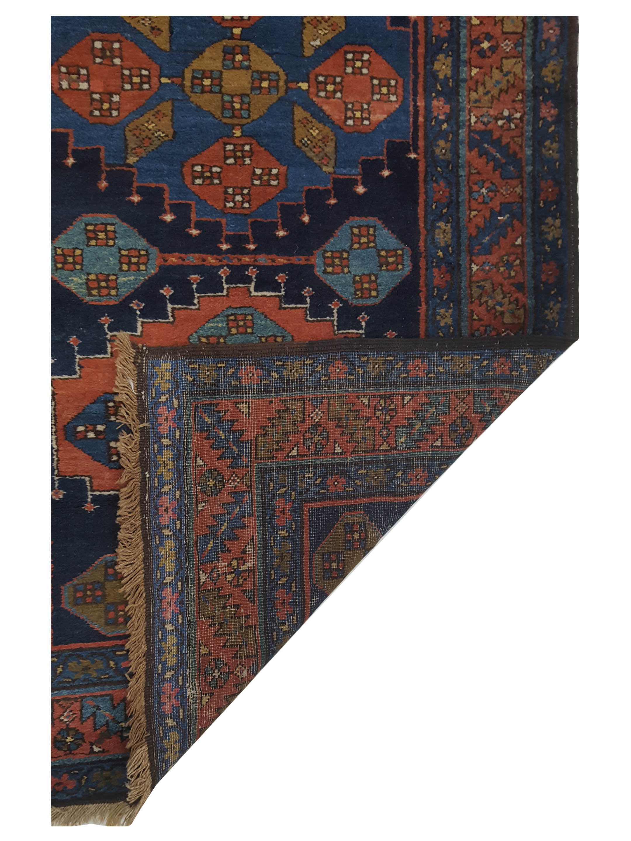 Azerbaijan Hand Knotted Navy 4x15 - Image 5 of 5