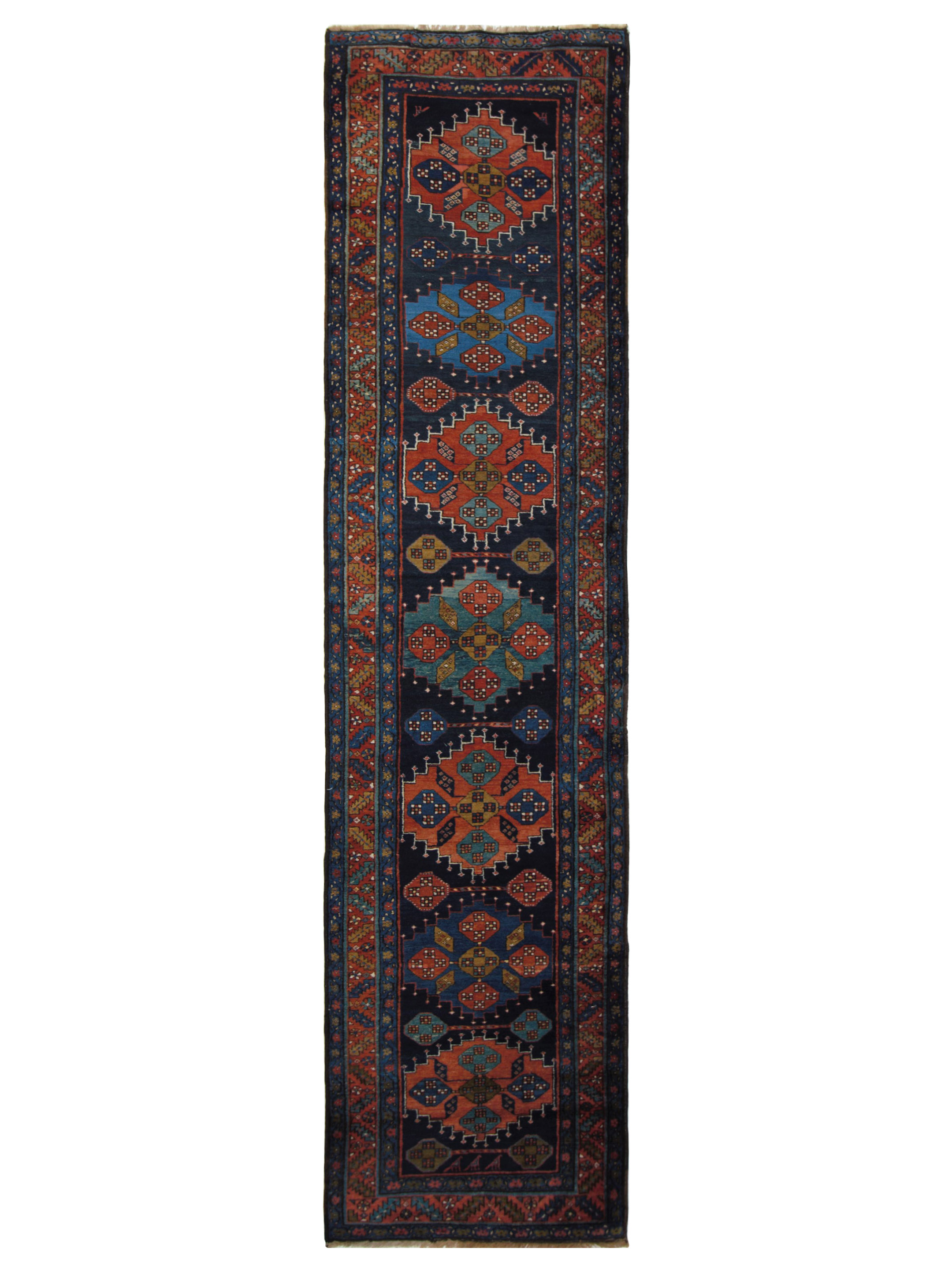 Azerbaijan Hand Knotted Navy 4x15
