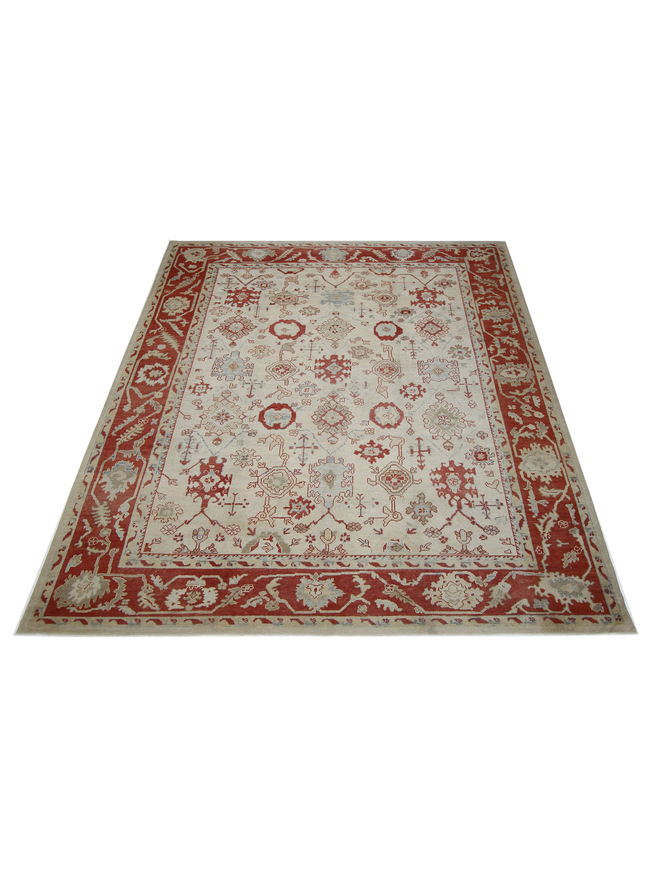 Ushak TR Hand Knotted Beige 10x14 - Image 2 of 5