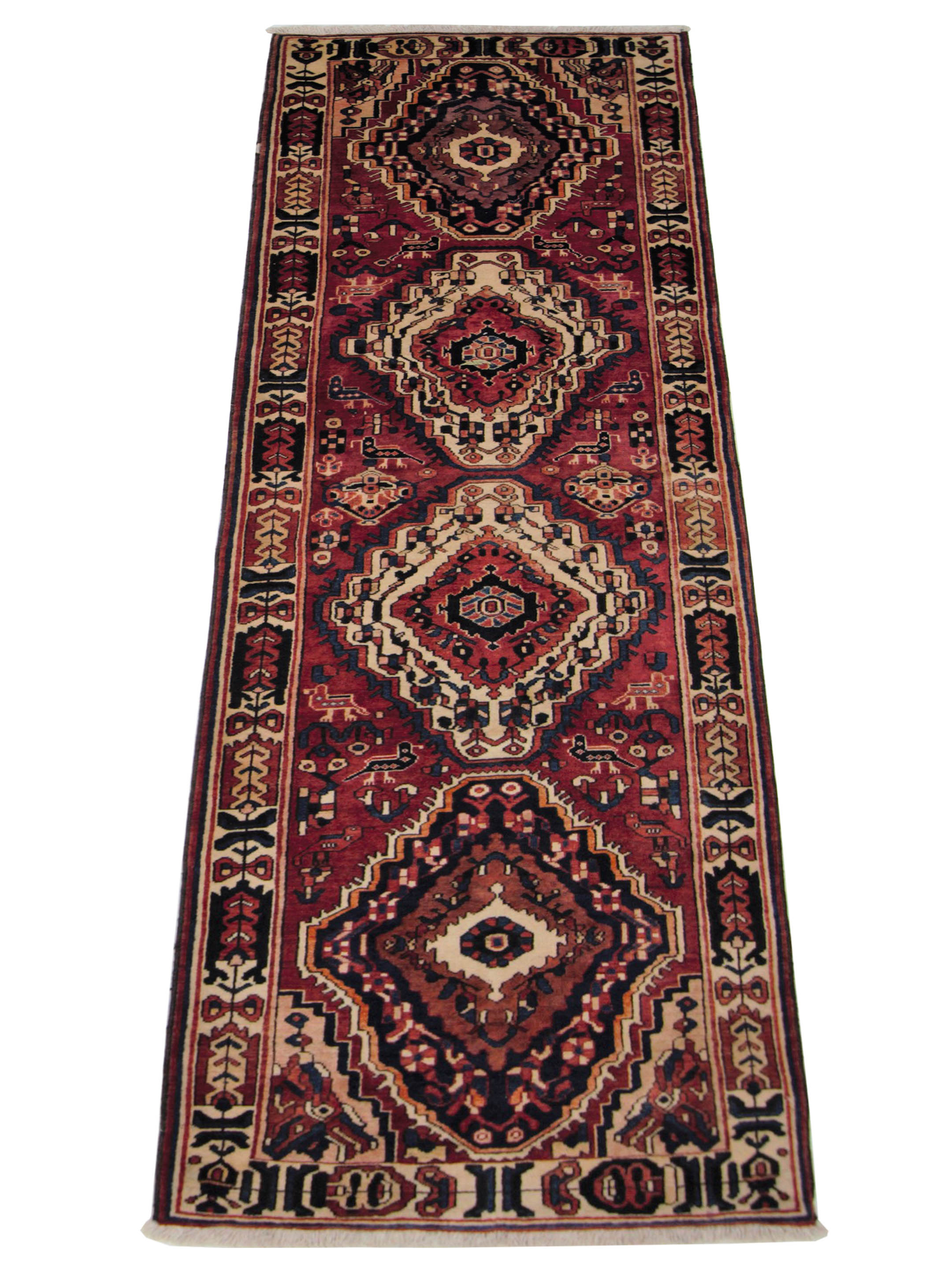 Bakhtiyari Hand Knotted Red 4x12 - Image 2 of 5