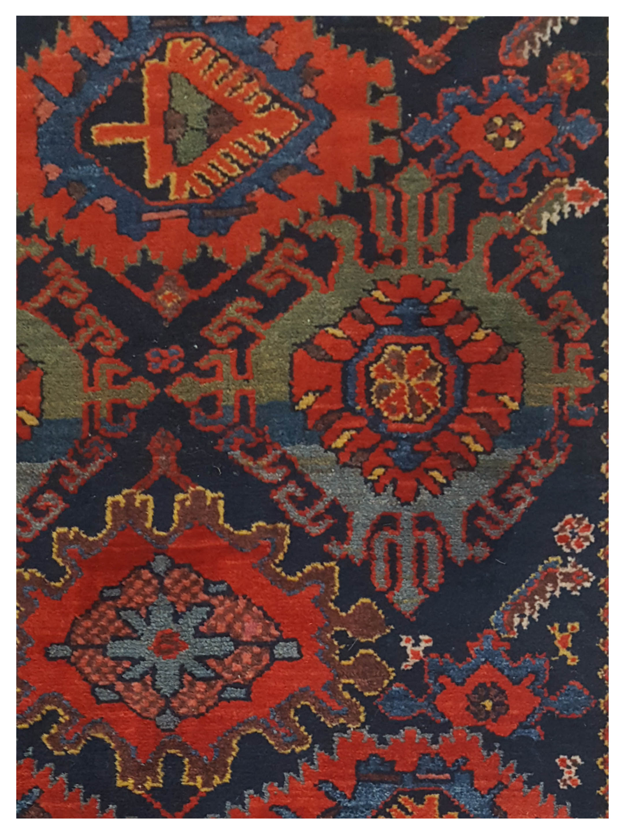 Malayer Hand Knotted Red 3x17 - Image 3 of 5