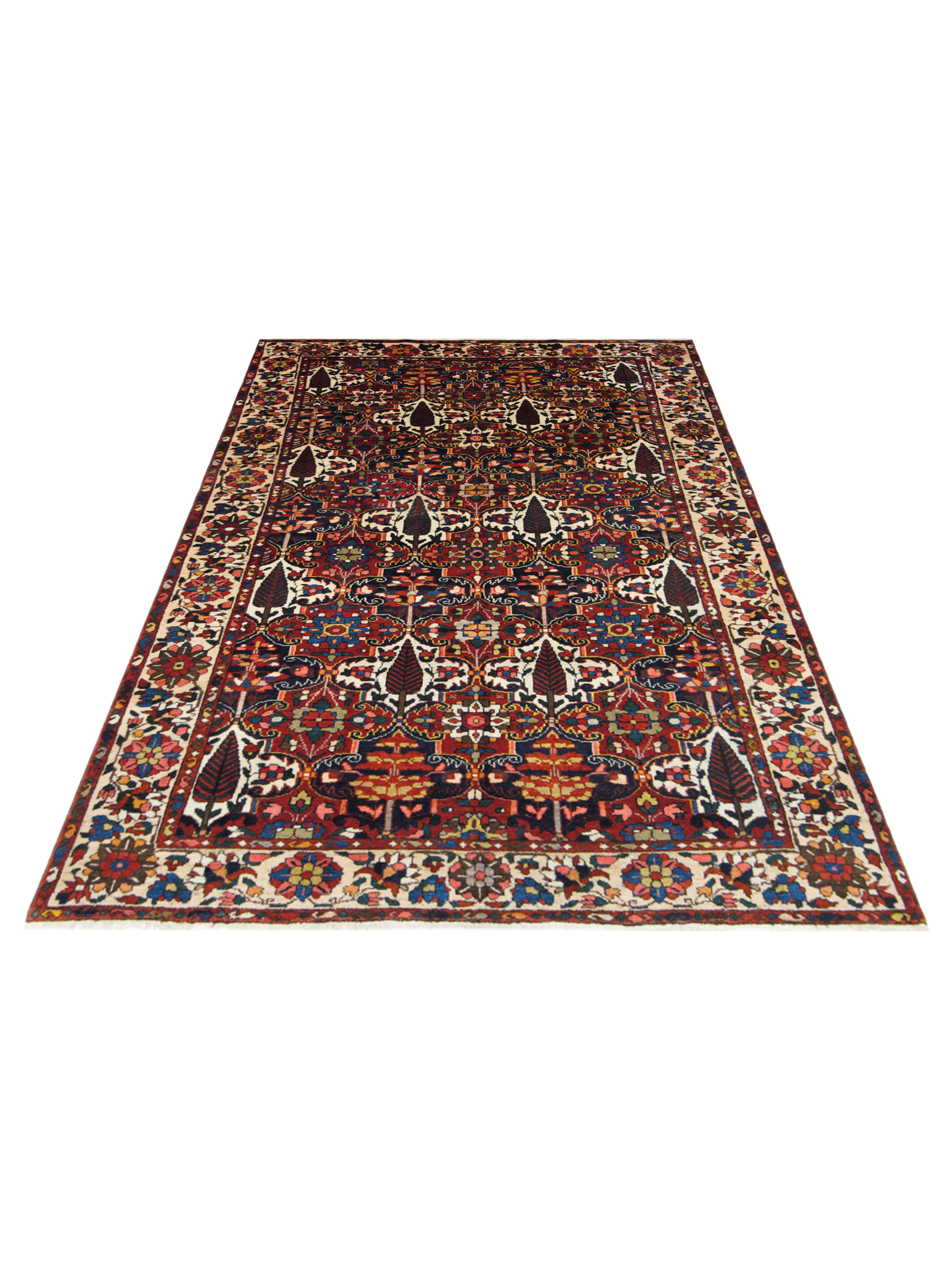 Antique Bakhtiyari Red 7x10 - Image 2 of 5