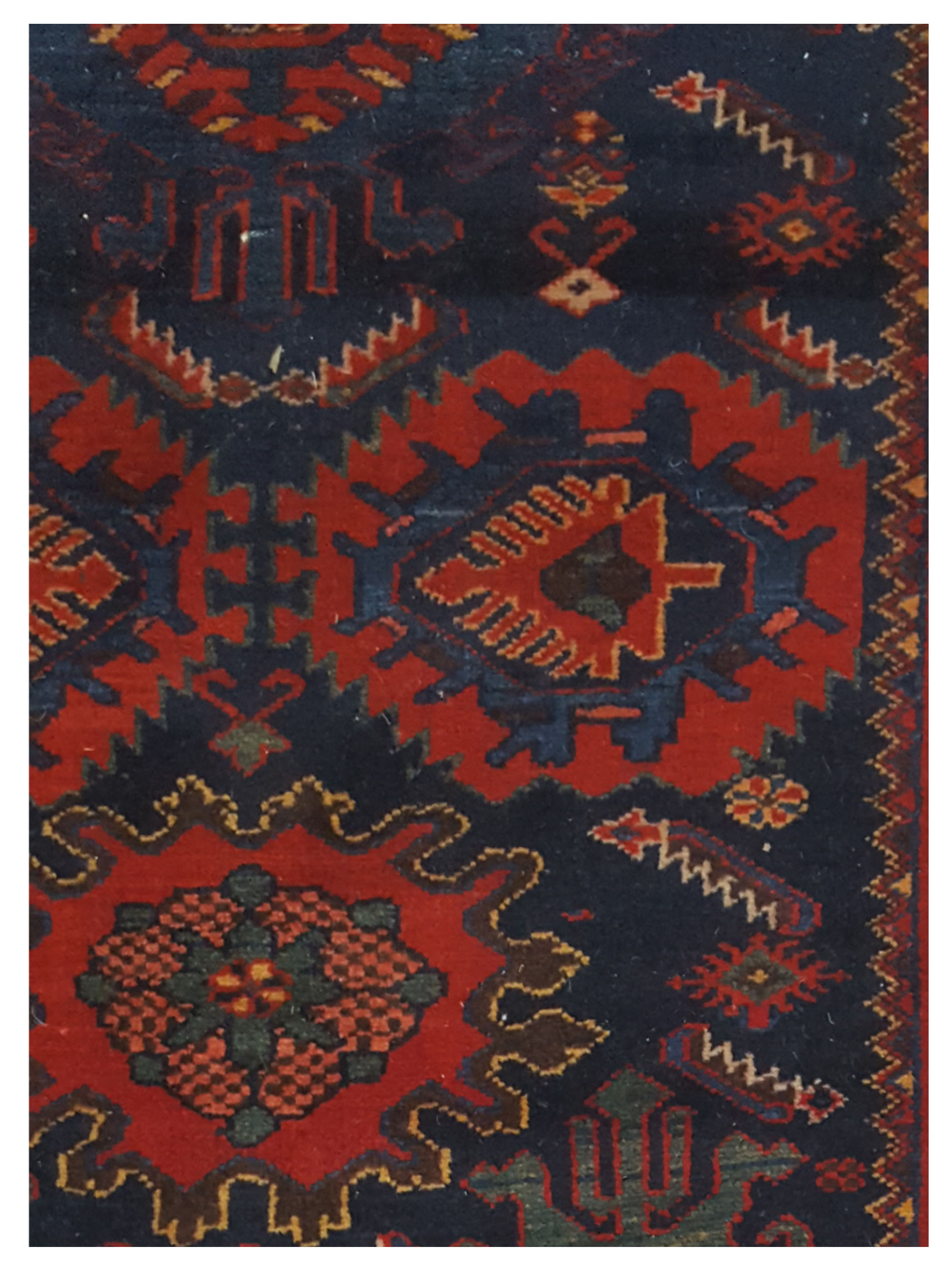 Malayer Hand Knotted Navy 3x17 - Image 3 of 5
