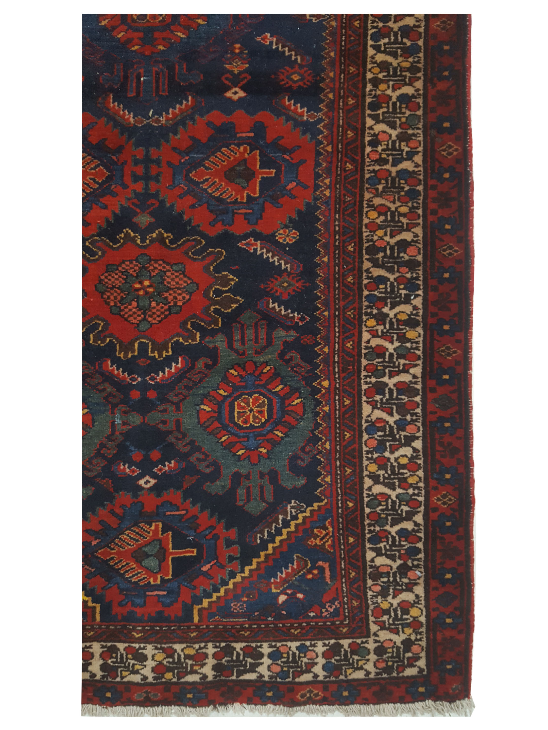 Malayer Hand Knotted Navy 3x17 - Image 4 of 5